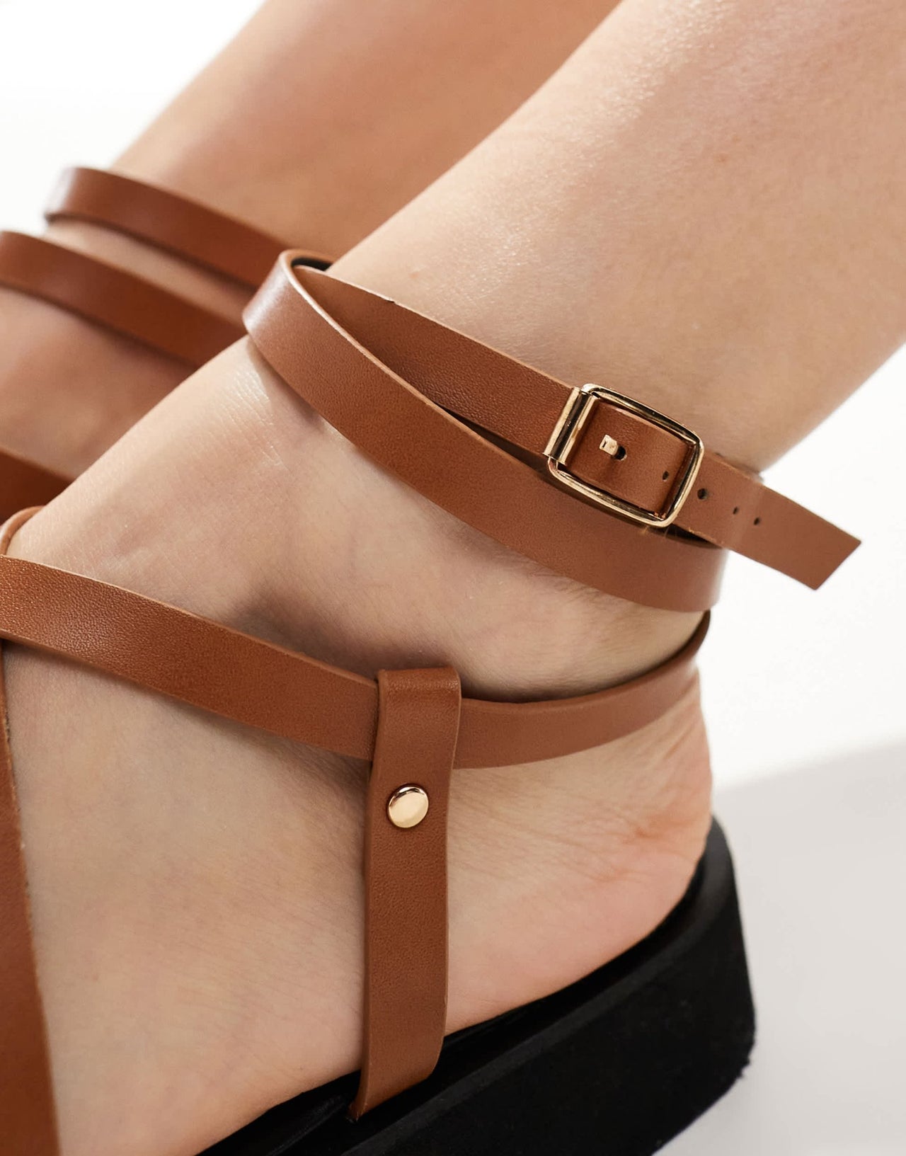 Truffle Collection ankle strap sandals in tan - ASOS Sample Sale EU Store