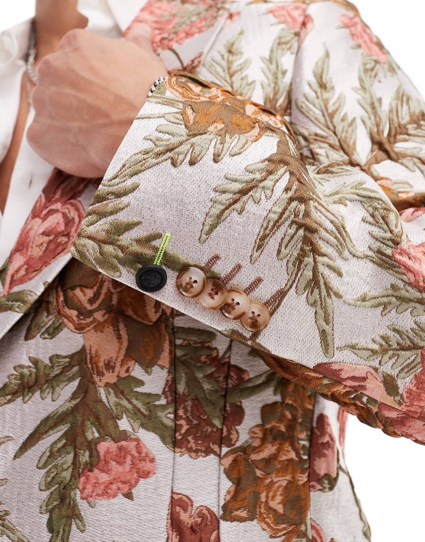 Twisted tailor bold floral jacquard slim suit jacket in multi - ASOS Sample Sale EU Store