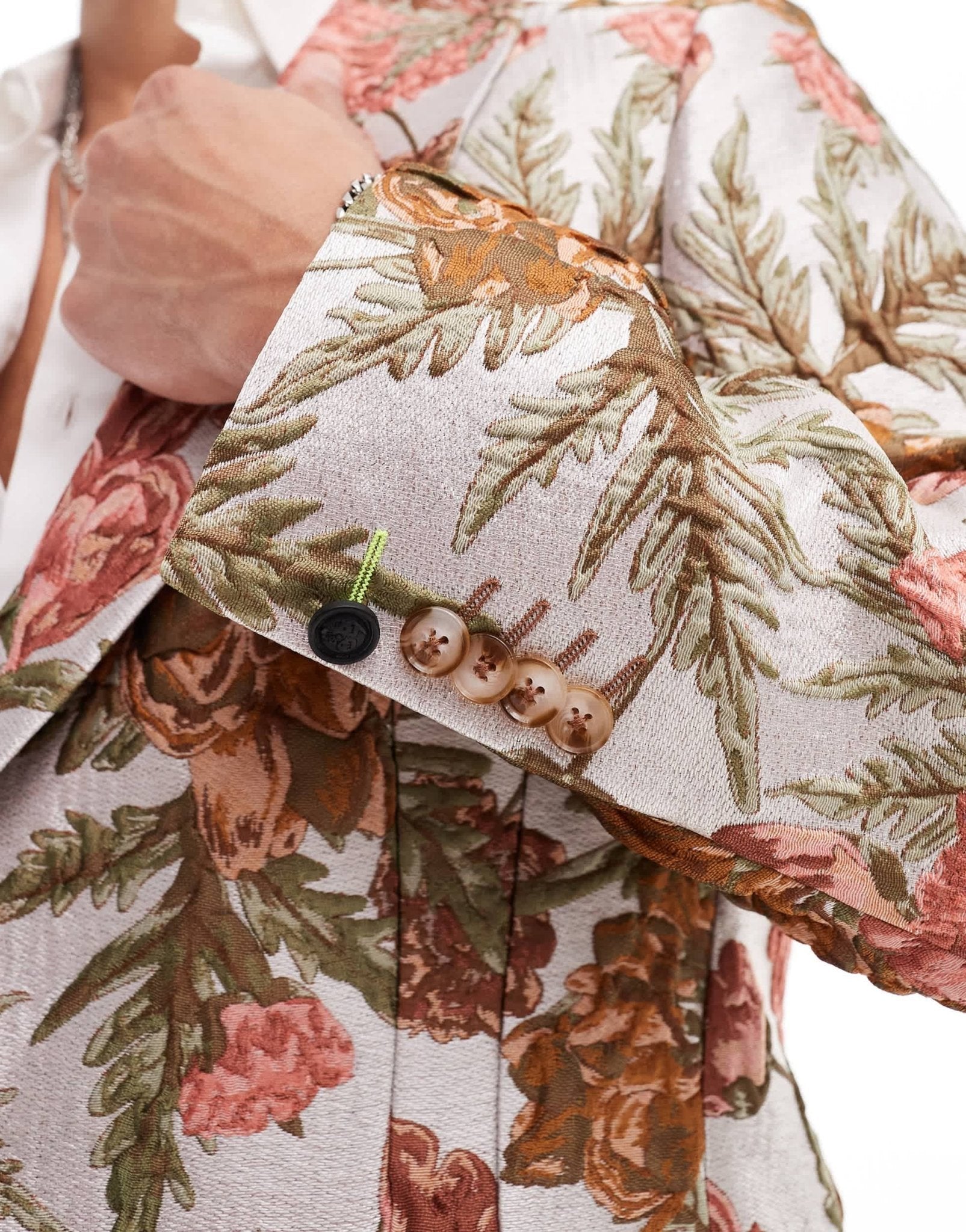 Twisted tailor bold floral jacquard slim suit jacket in multi - ASOS Sample Sale EU Store