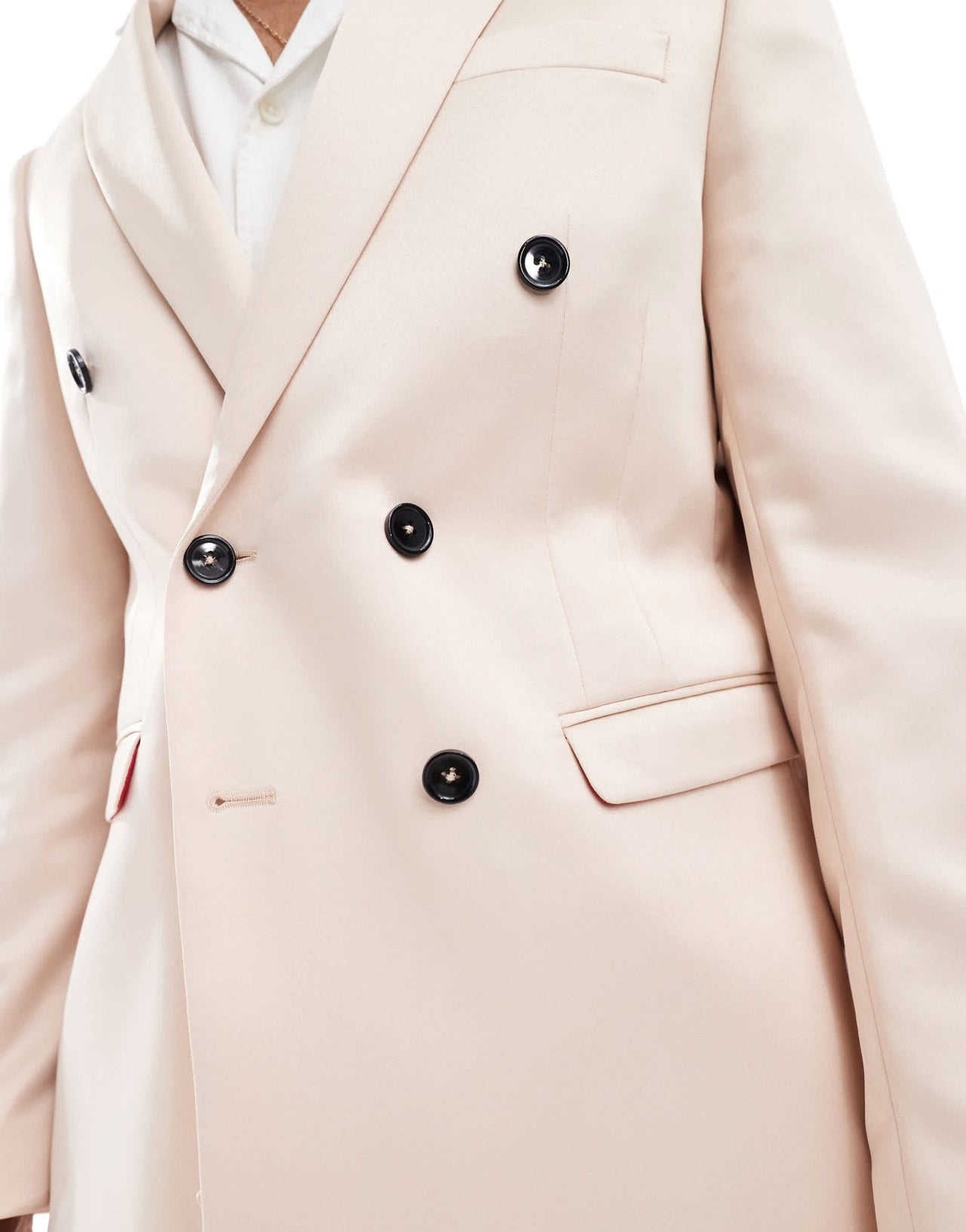 Twisted Tailor double breasted skinny suit jacket in champagne - ASOS Sample Sale EU Store