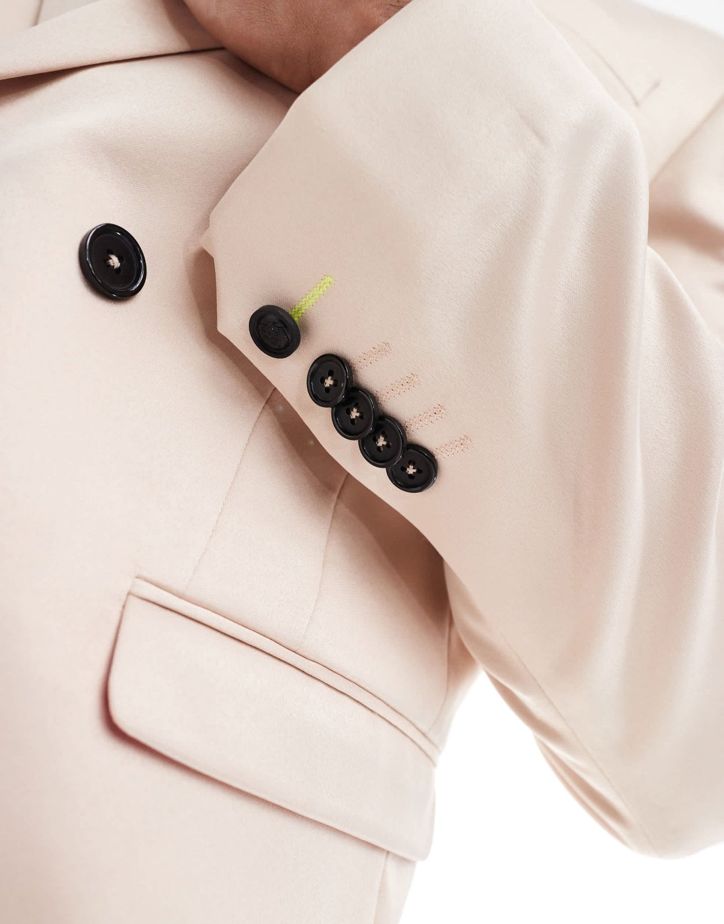 Twisted Tailor double breasted skinny suit jacket in champagne - ASOS Sample Sale EU Store