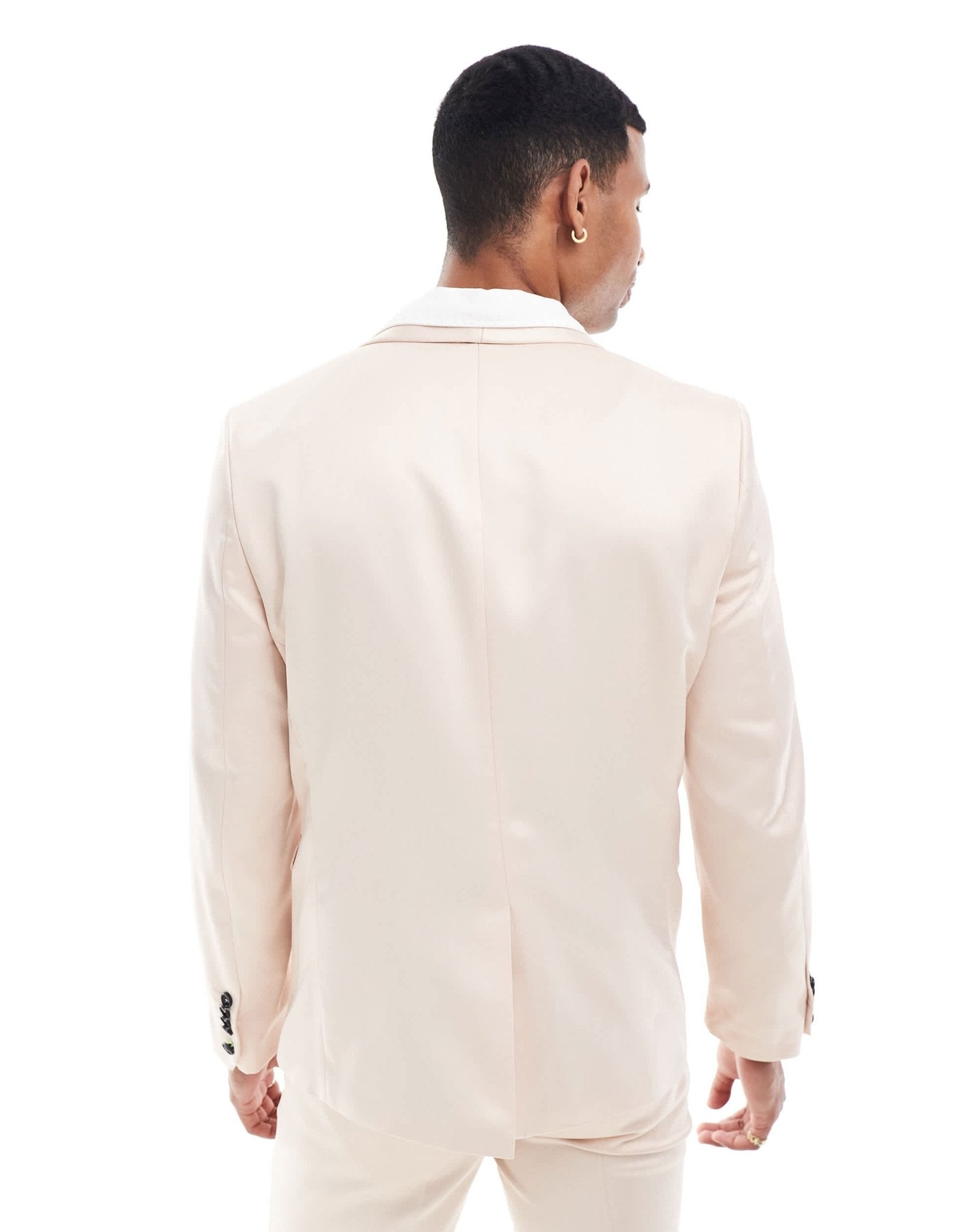 Twisted Tailor double breasted skinny suit jacket in champagne - ASOS Sample Sale EU Store