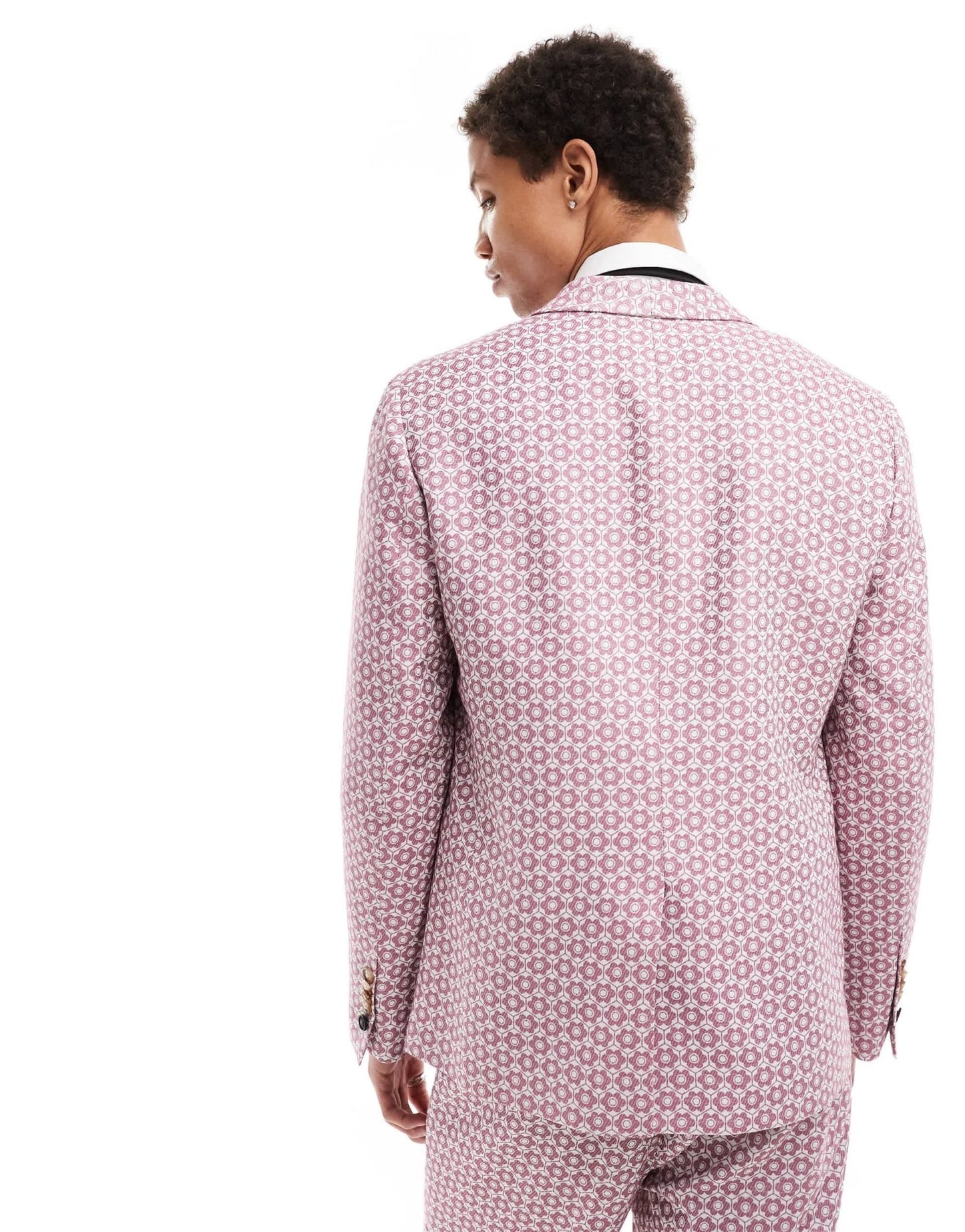 Twisted Tailor floral jacquard slim suit jacket in mauve - ASOS Sample Sale EU Store