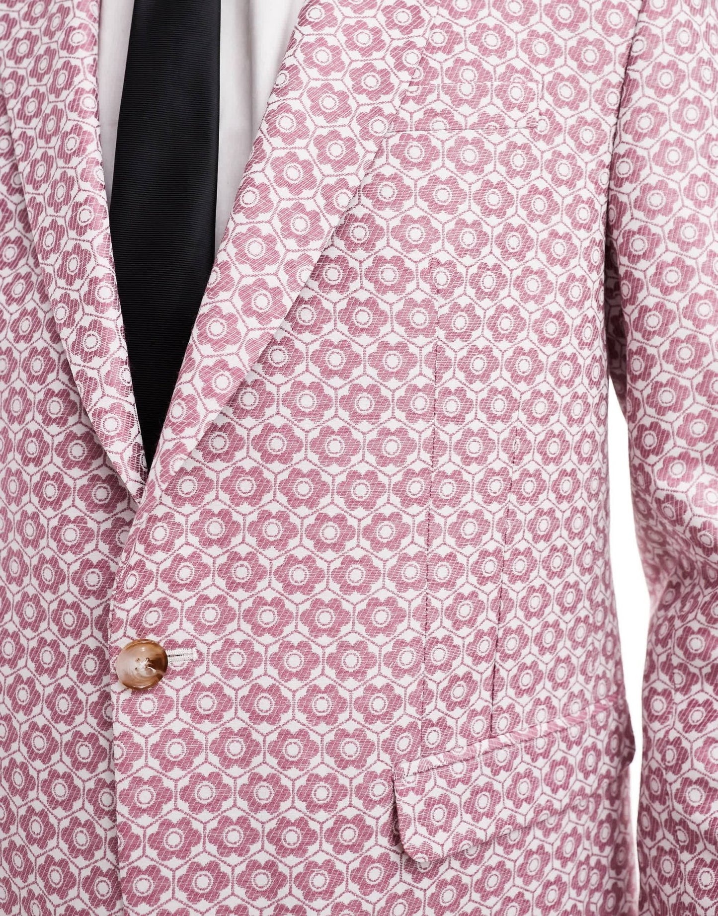 Twisted Tailor floral jacquard slim suit jacket in mauve - ASOS Sample Sale EU Store