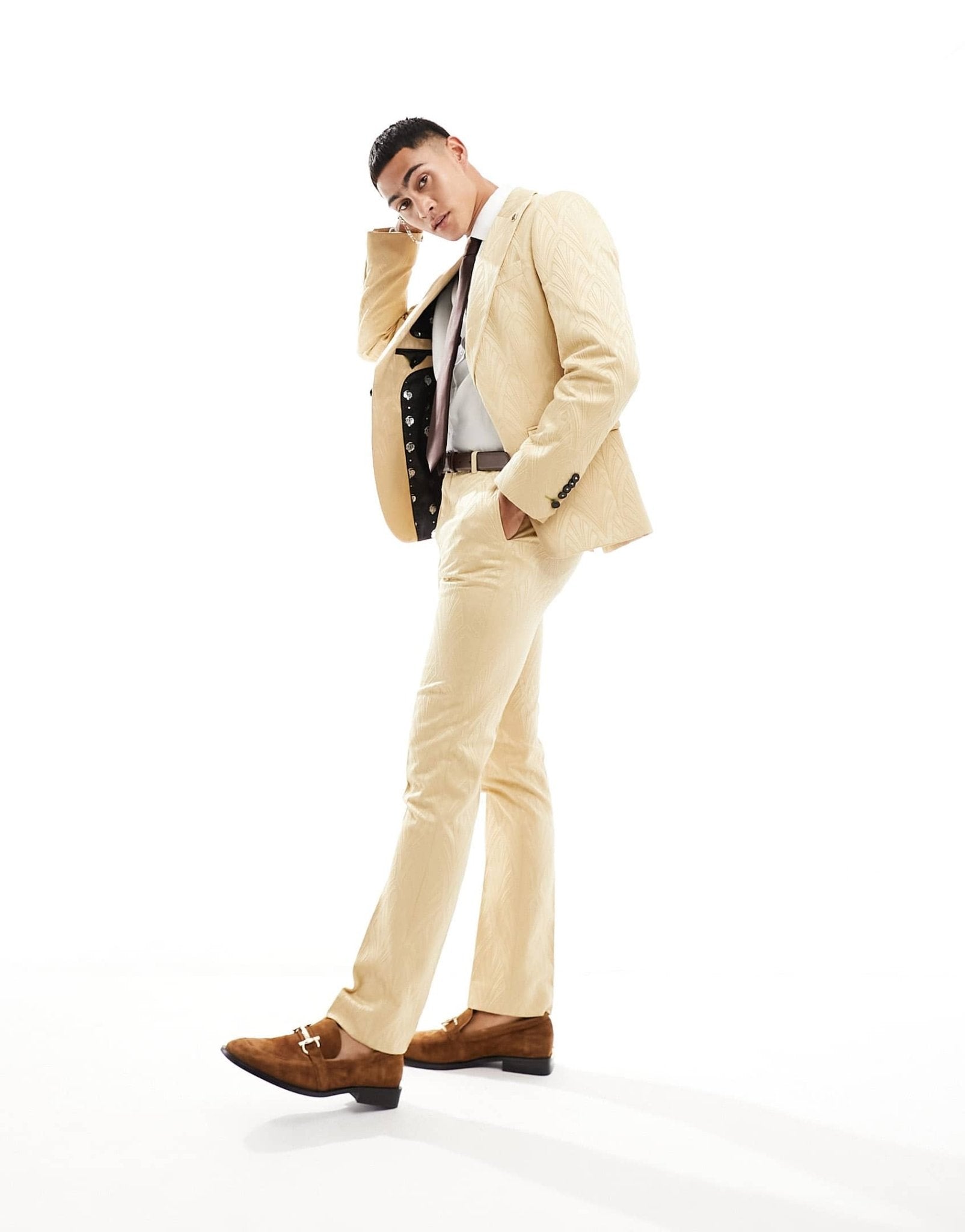 Twisted Tailor makowski suit jacket in beige - ASOS Sample Sale EU Store