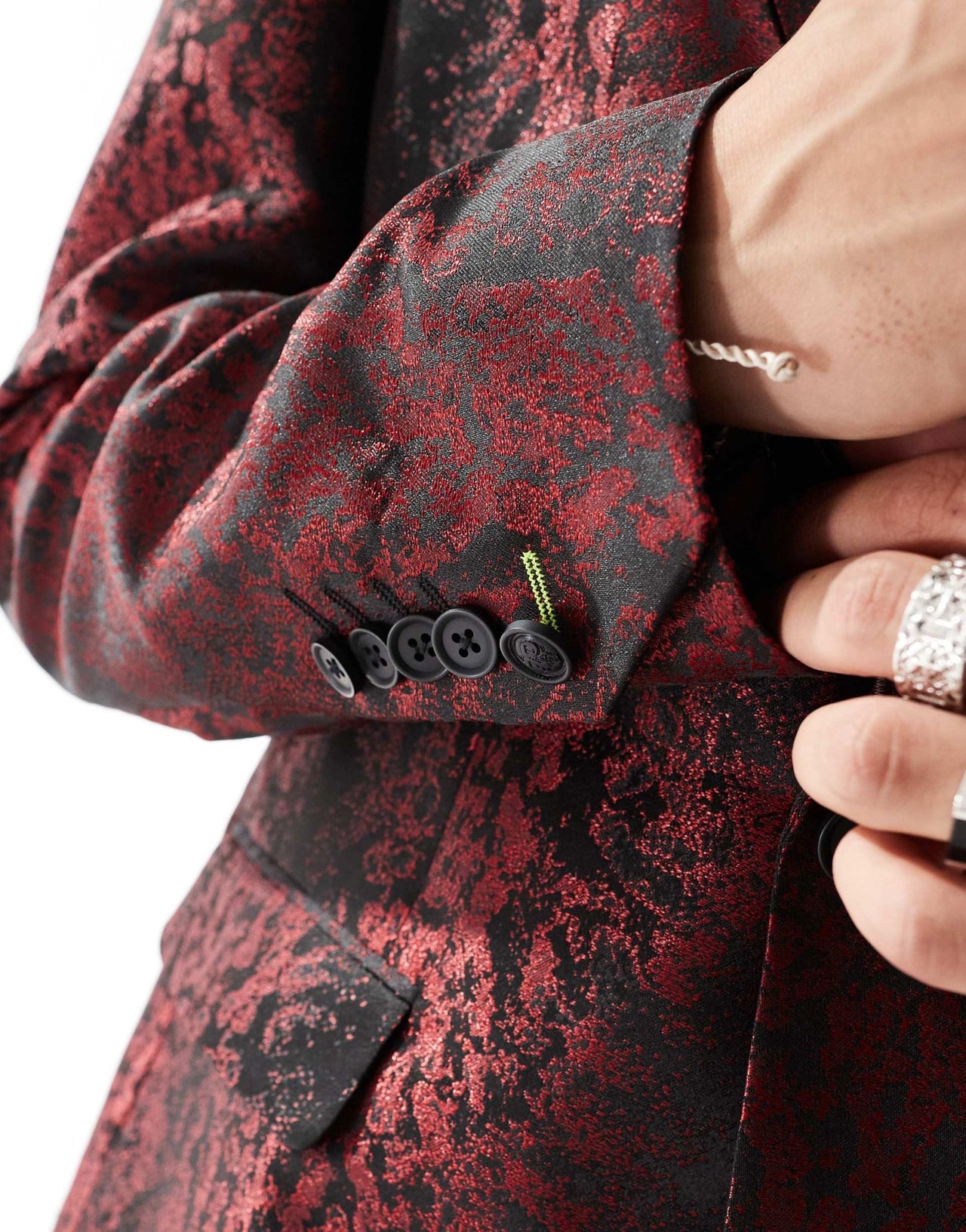 Twisted Tailor oversized suit jacket in red & black print co - ord - ASOS Sample Sale EU Store