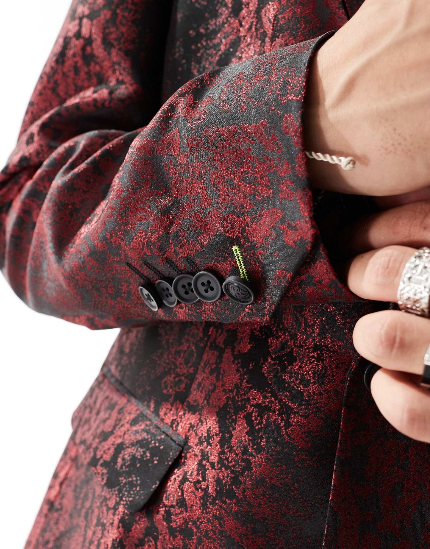 Twisted Tailor oversized suit jacket in red & black print co - ord - ASOS Sample Sale EU Store