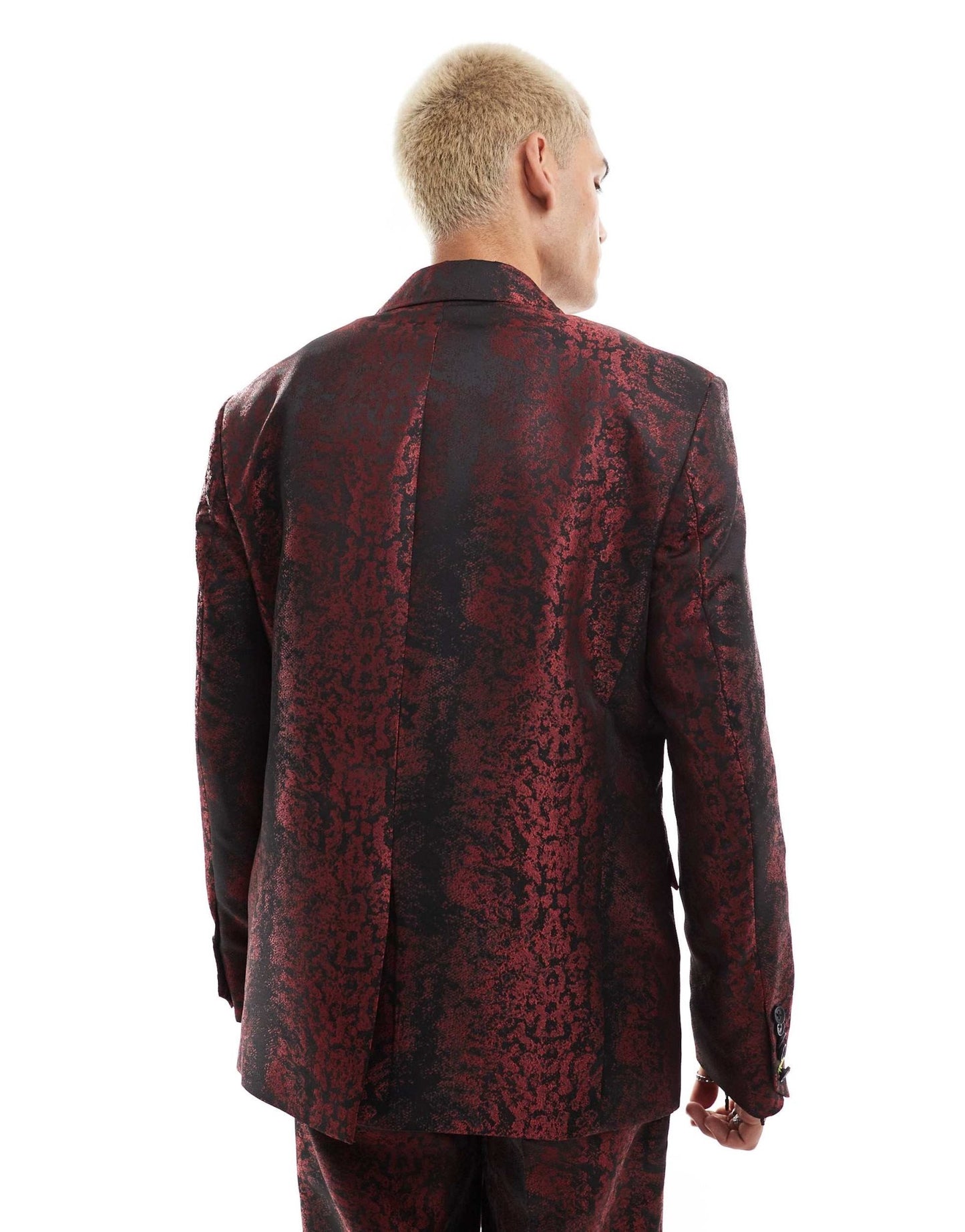 Twisted Tailor oversized suit jacket in red & black print co - ord - ASOS Sample Sale EU Store