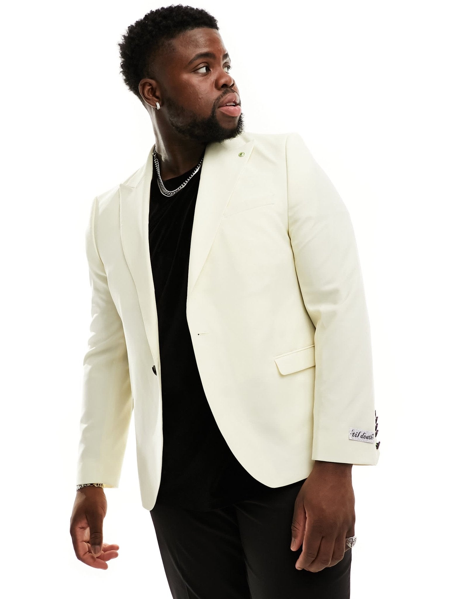 Twisted Tailor Plus buscot suit jacket in black - ASOS Sample Sale EU Store