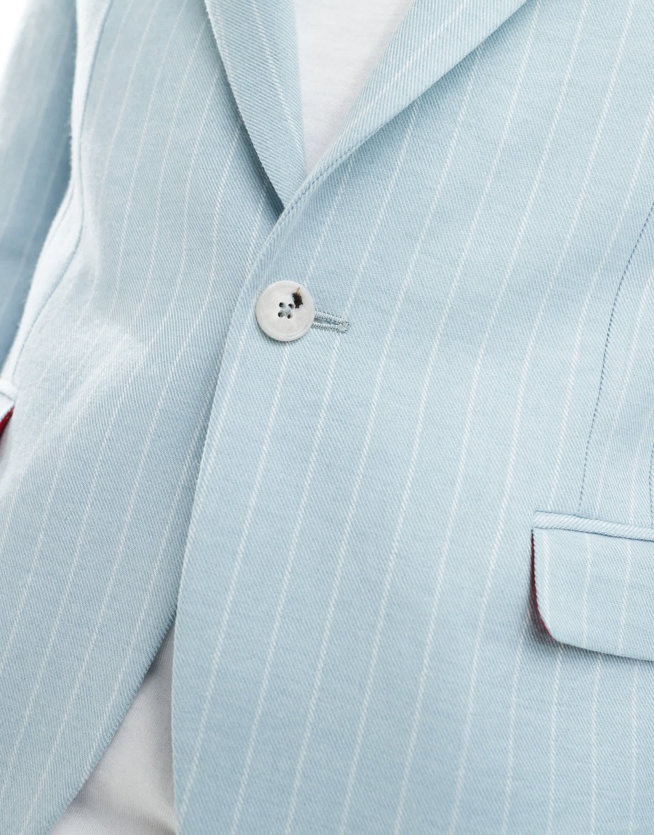 Twisted Tailor slim suit jacket in baby blue pinstripe - ASOS Sample Sale EU Store