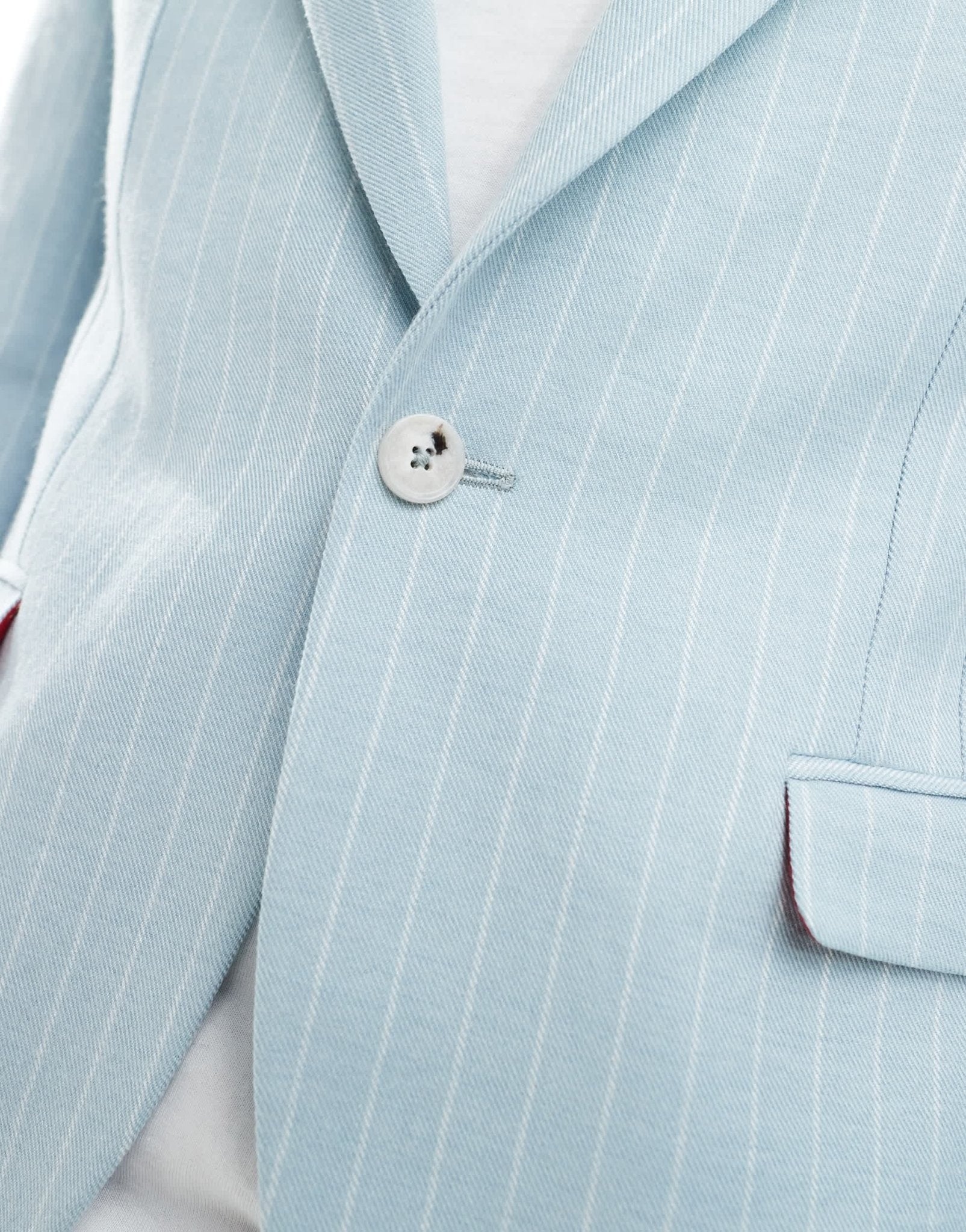 Twisted Tailor slim suit jacket in baby blue pinstripe - ASOS Sample Sale EU Store