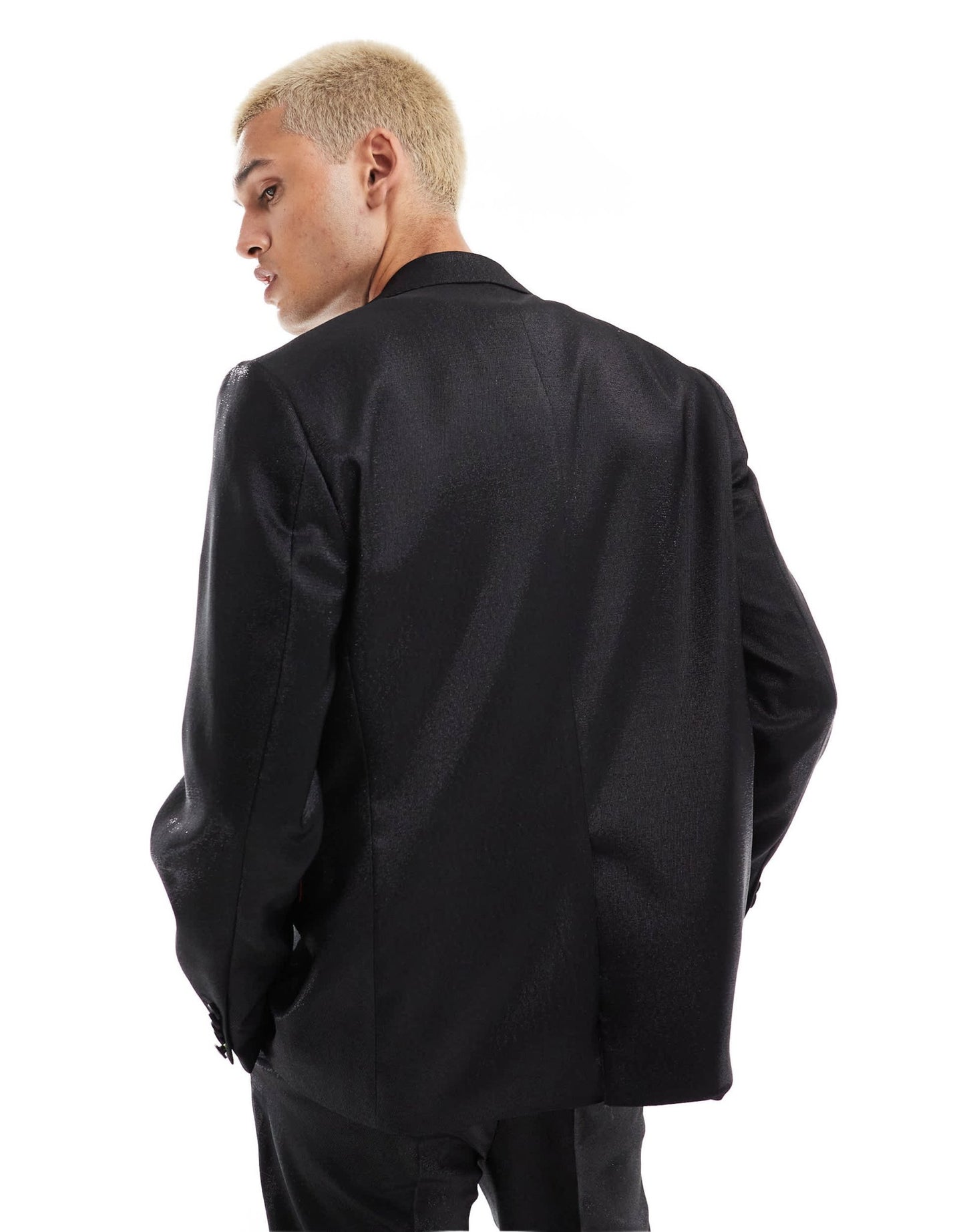 Twisted Tailor slim suit jacket in black glitter co - ord . - ASOS Sample Sale EU Store