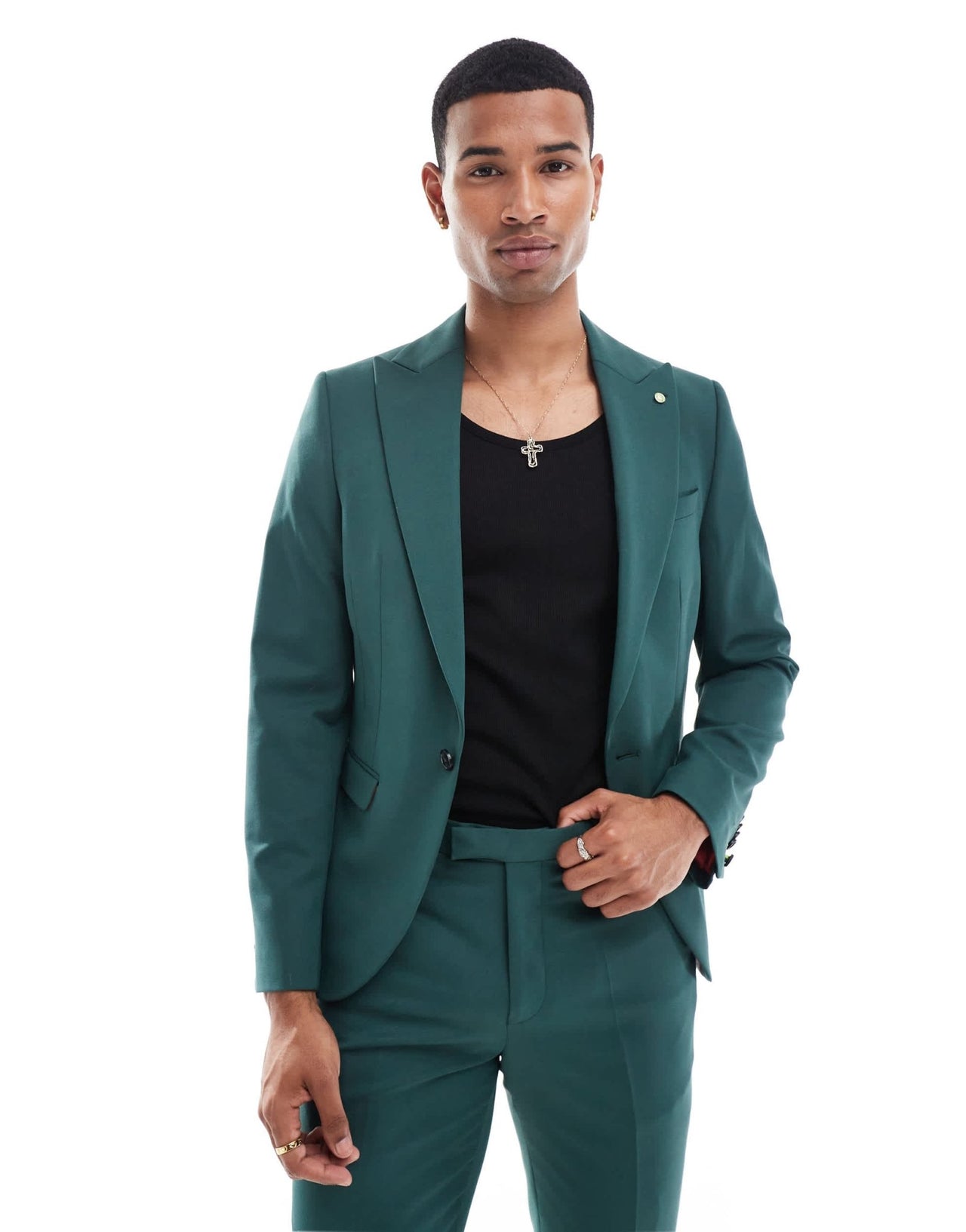 Twisted Tailor suit jacket in dark green - ASOS Sample Sale EU Store