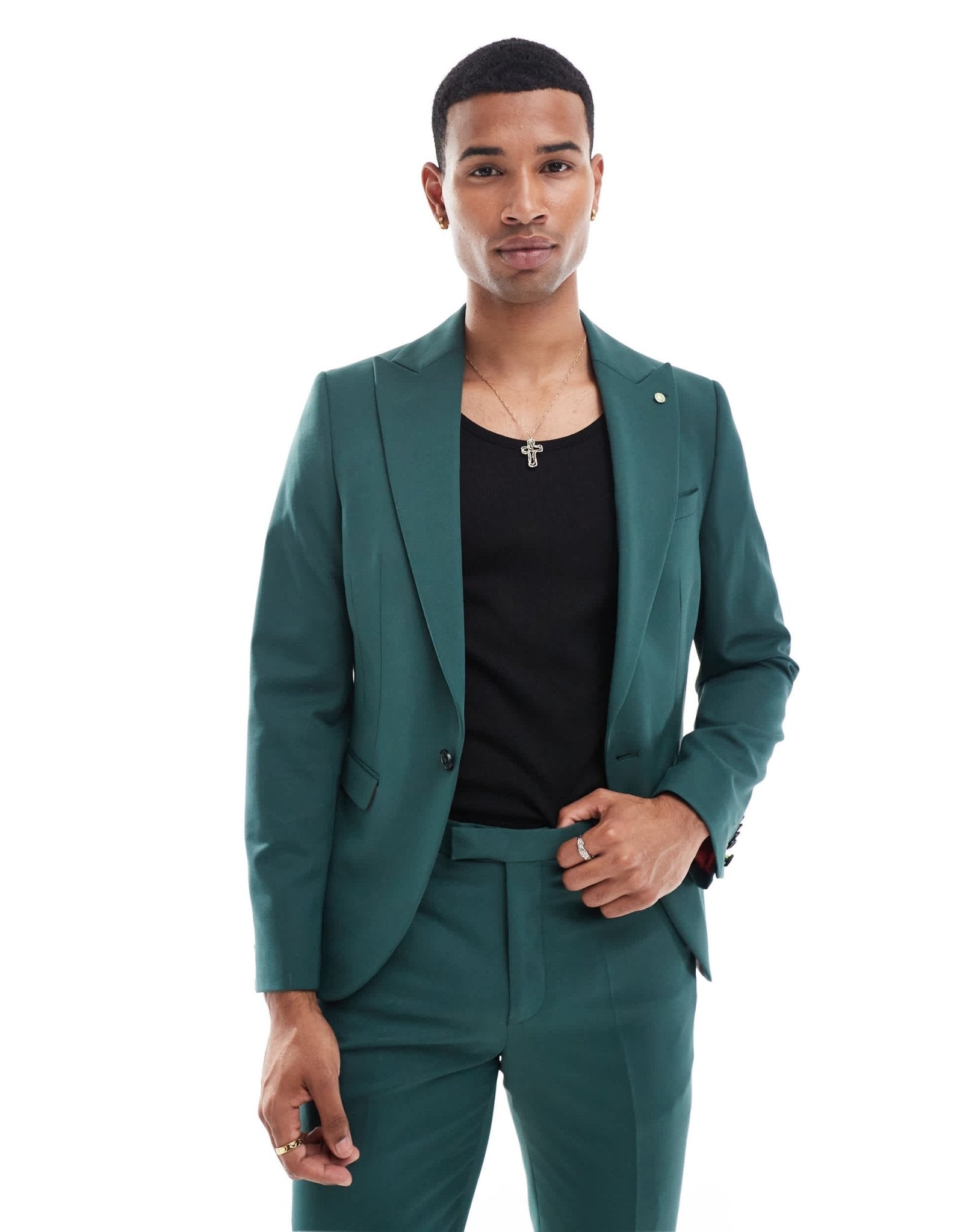 Twisted Tailor suit jacket in dark green - ASOS Sample Sale EU Store