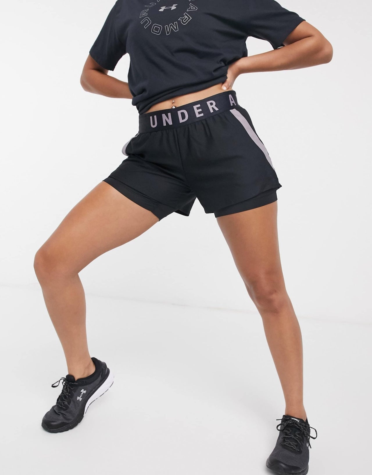 Under Armour play up 2 in 1 shorts in black - ASOS Sample Sale EU Store