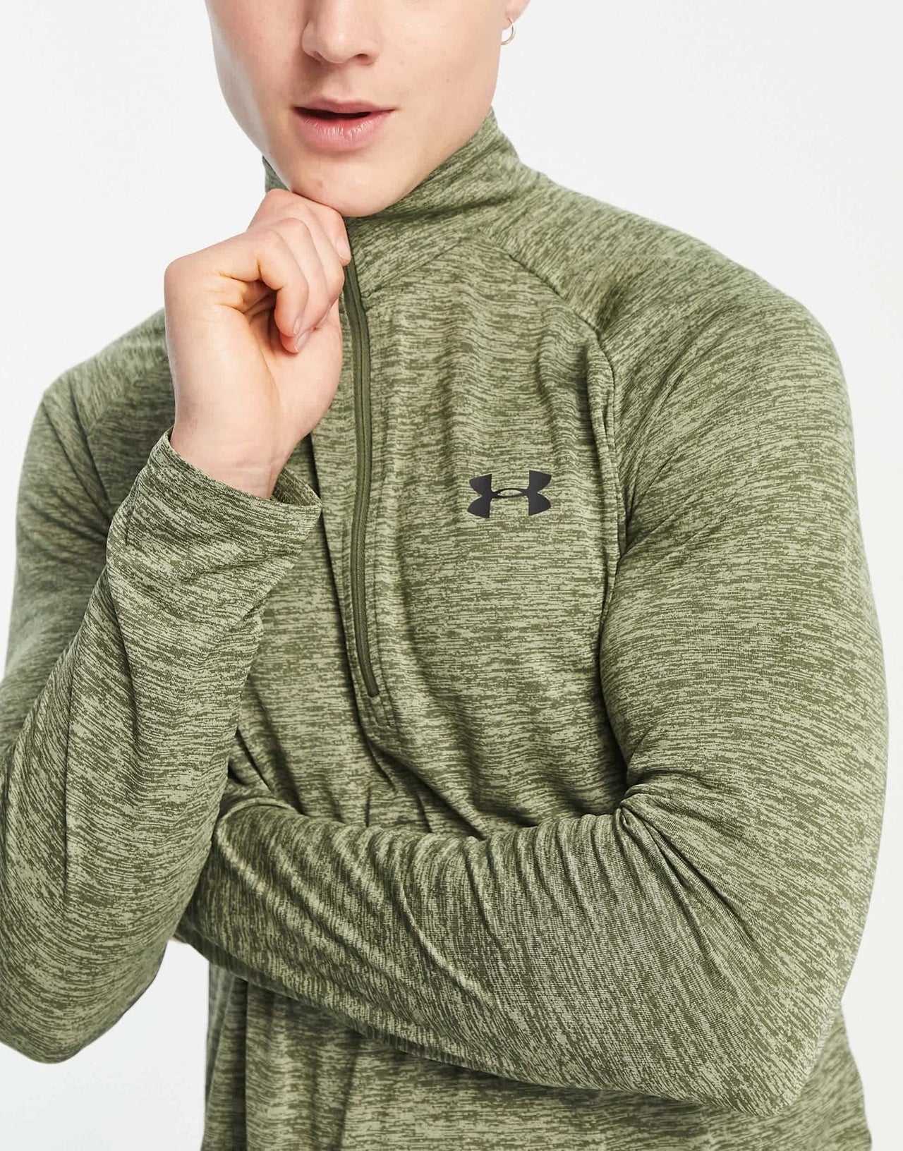 Under Armour Tech 2.0 half zip sweat in khaki - ASOS Sample Sale EU Store