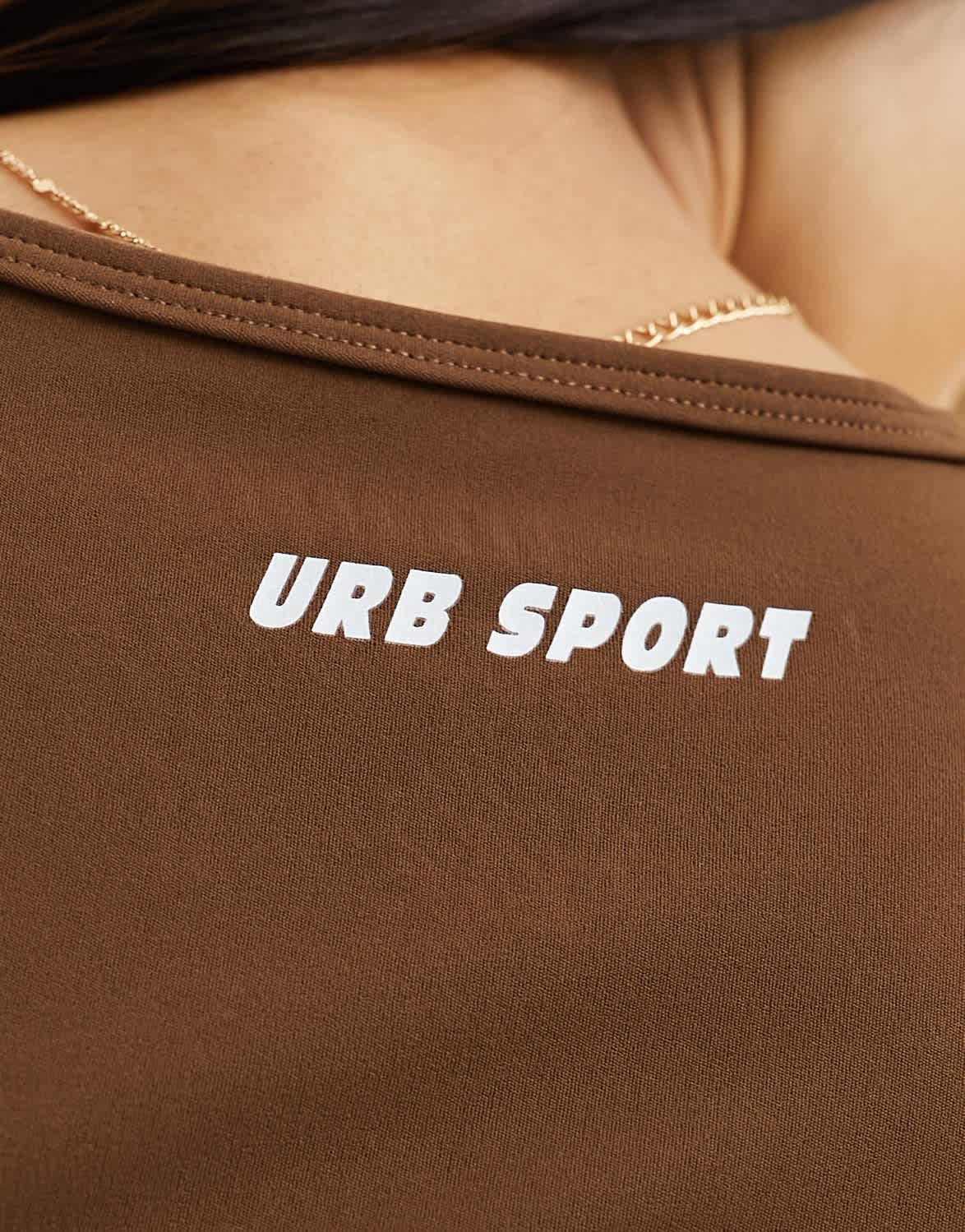 Urban Threads butter soft fitted short sleeve top in chocolate brown - ASOS Sample Sale EU Store