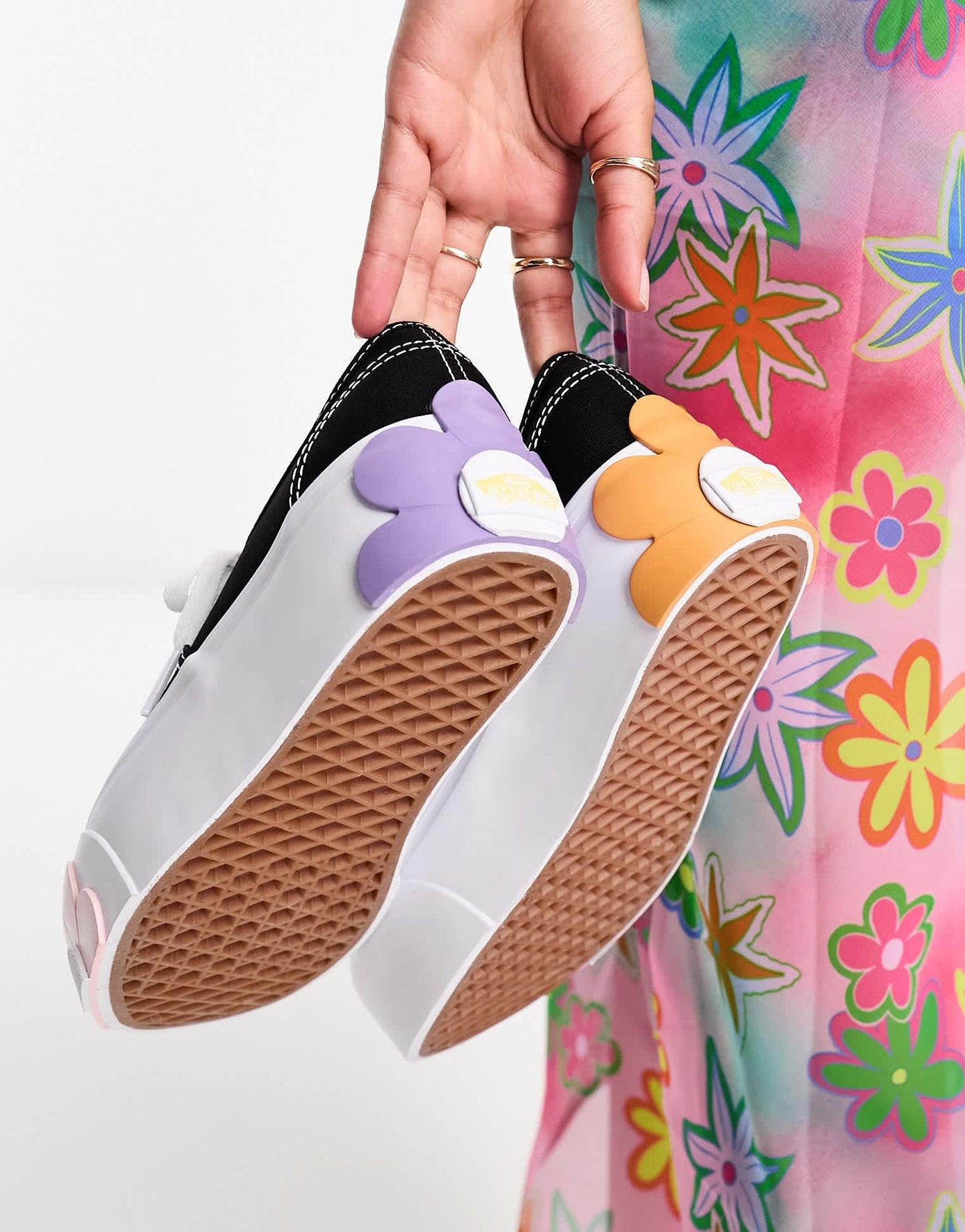 Vans Authentic Stackform oversized floral trainers in black - ASOS Sample Sale EU Store