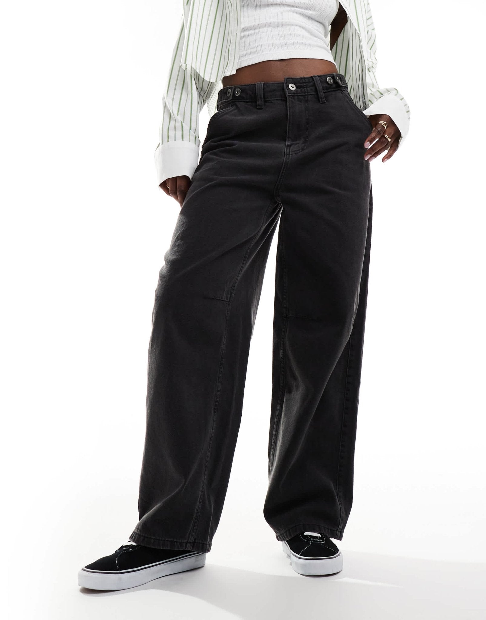 Vans curbside baggy trousers in black - ASOS Sample Sale EU Store