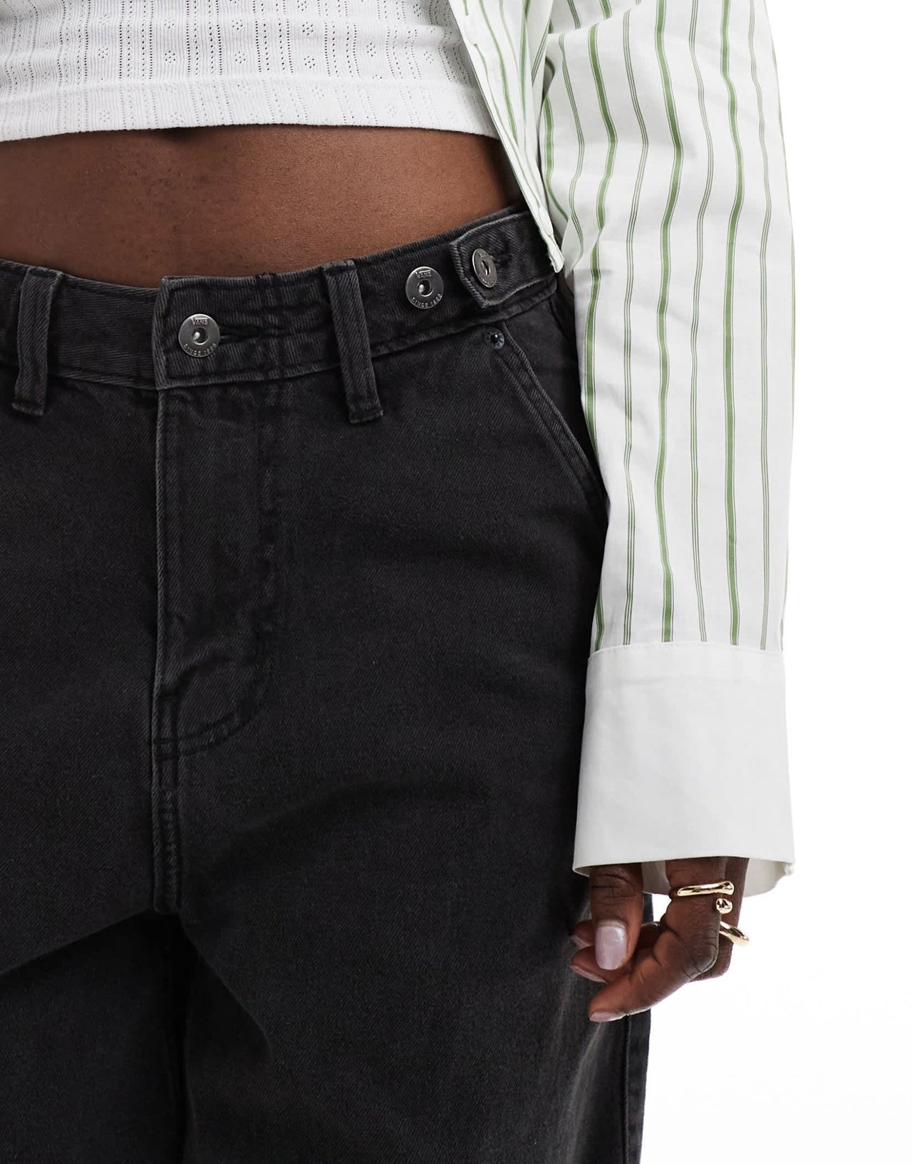 Vans curbside baggy trousers in black - ASOS Sample Sale EU Store