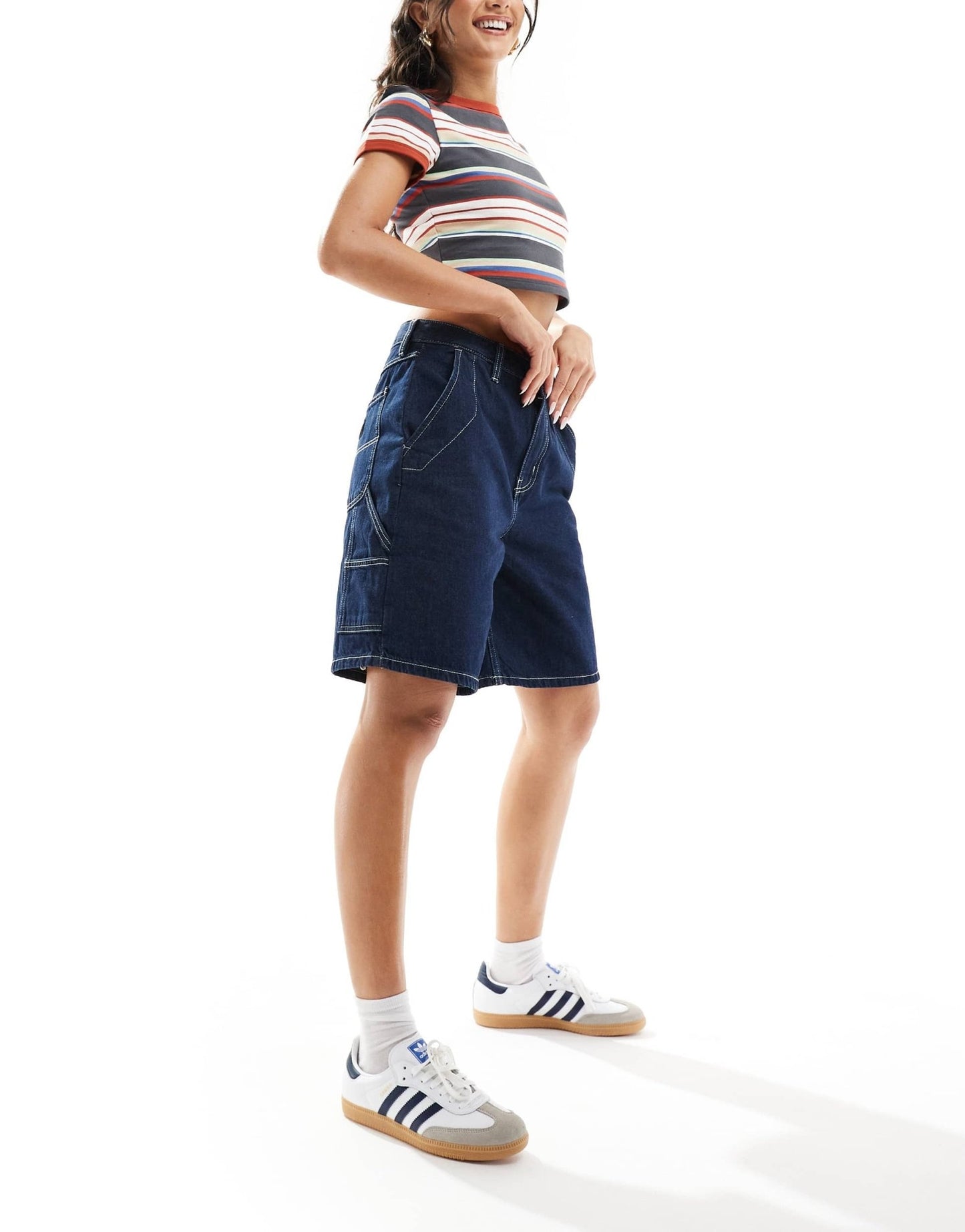Vans groundwork long denim shorts in indigo blue - ASOS Sample Sale EU Store