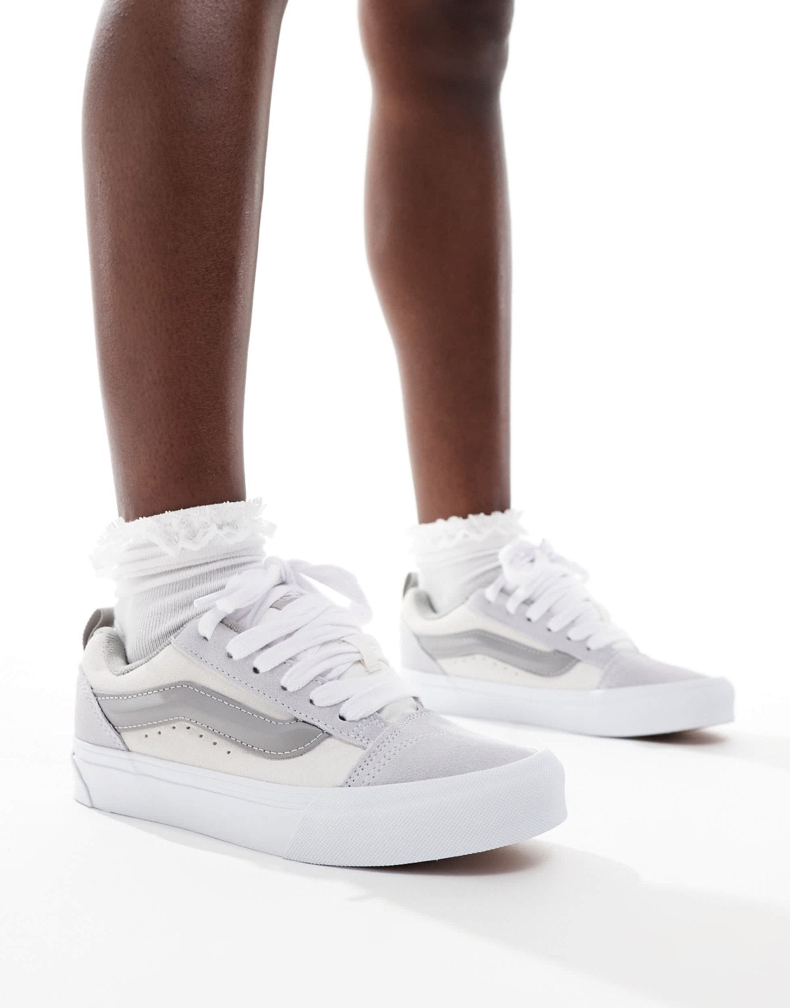Vans knu skool chunky trainers in light grey multi - ASOS Sample Sale EU Store