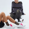 Vans Knu Skool chunky trainers in triple white leather