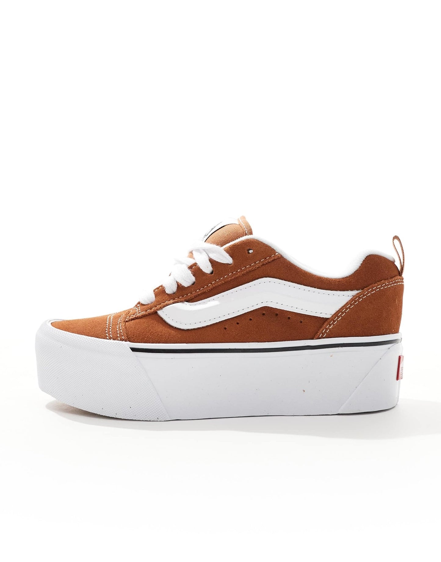 Vans knu stack chunky platform trainers in dark orange and white - ASOS Sample Sale EU Store