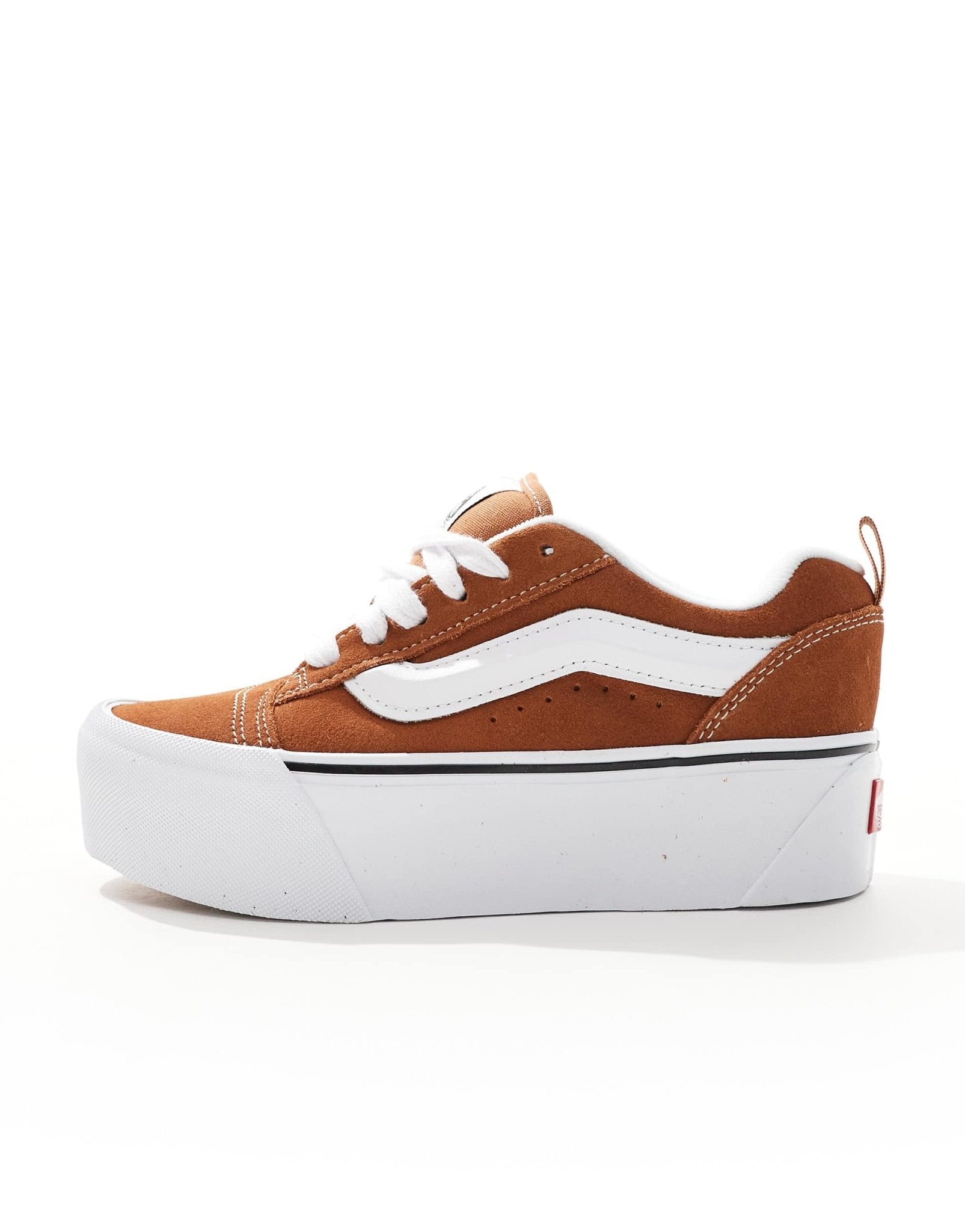 Vans knu stack chunky platform trainers in dark orange and white - ASOS Sample Sale EU Store