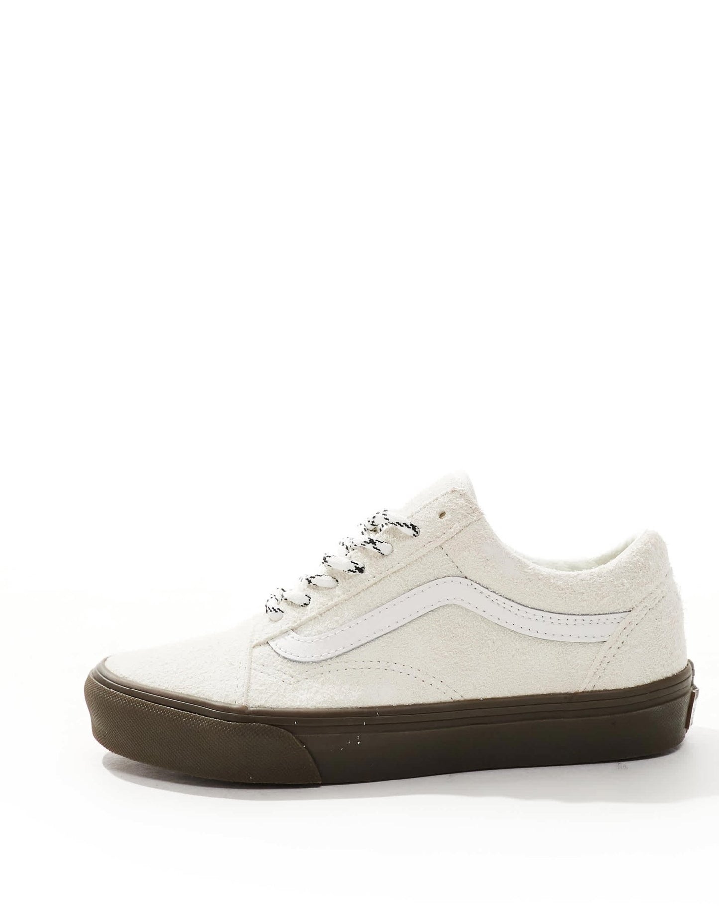 Vans old skool hairy suede trainers in off white with gum sole - ASOS Sample Sale EU Store
