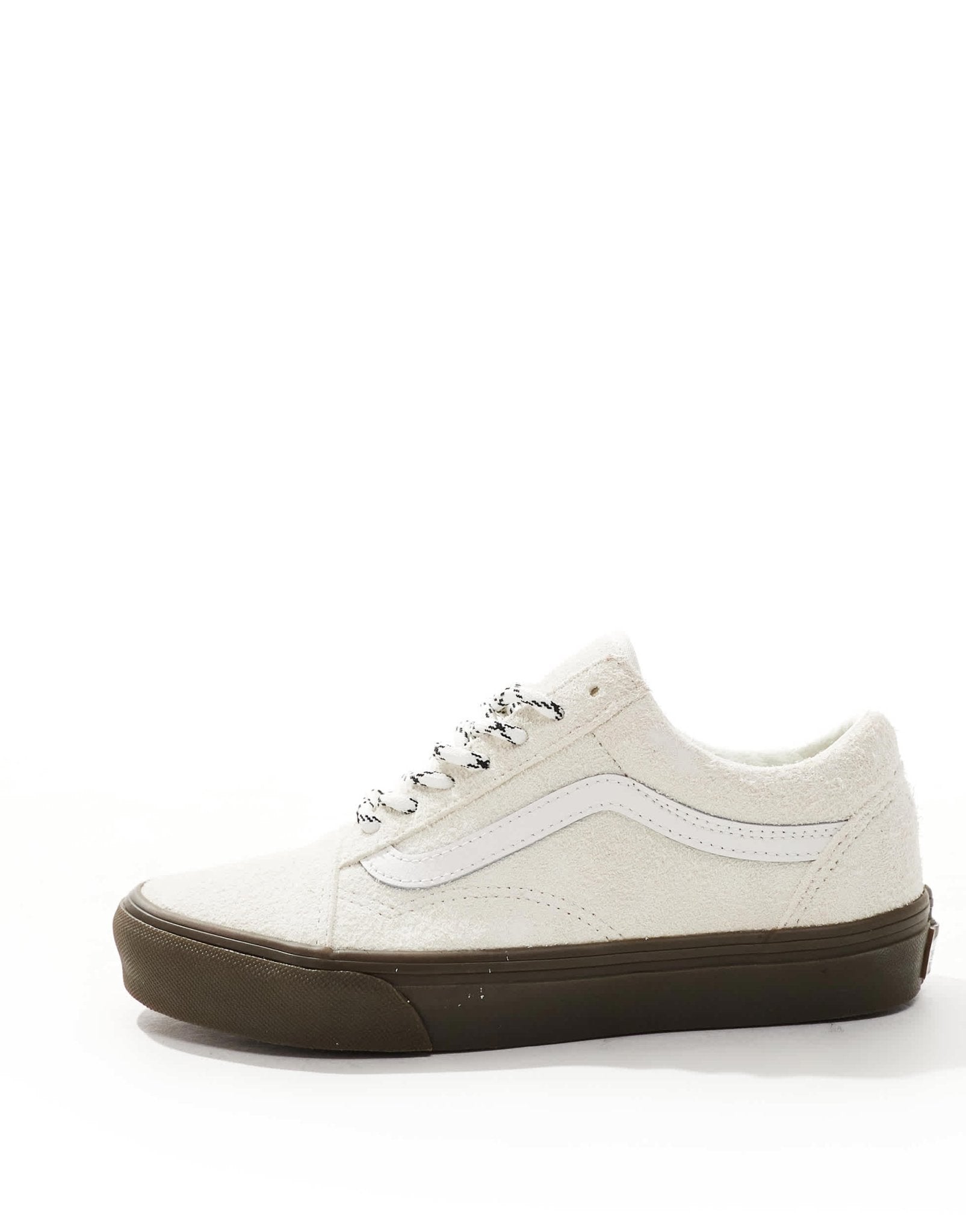 Vans old skool hairy suede trainers in off white with gum sole - ASOS Sample Sale EU Store