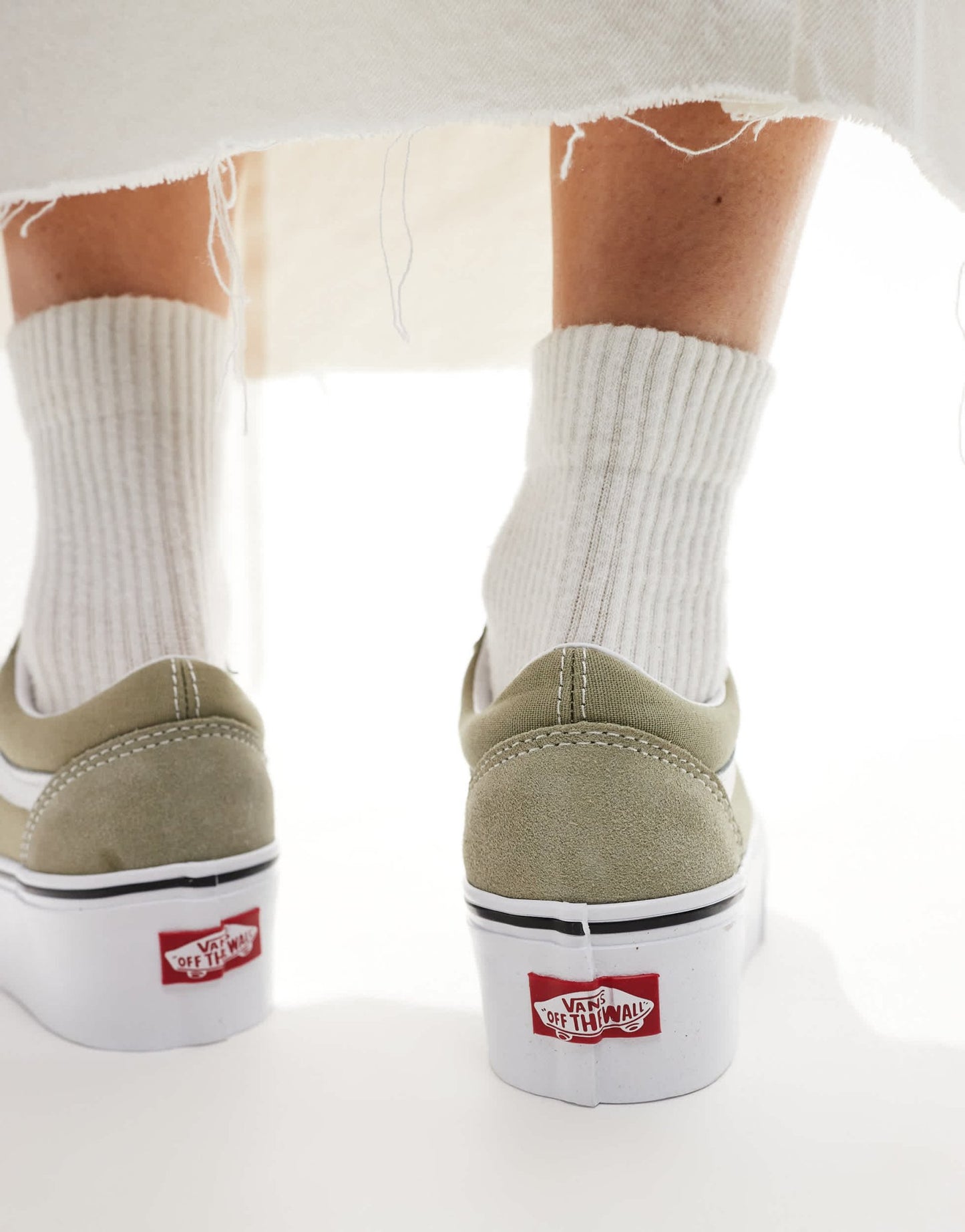 Vans old skool stackform trainers in light tan - ASOS Sample Sale EU Store