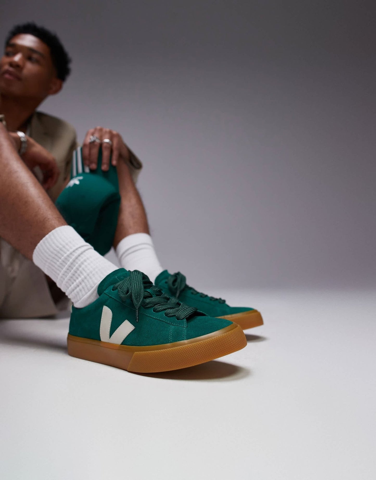 VEJA Campo bold suede trainer in green - ASOS Sample Sale EU Store