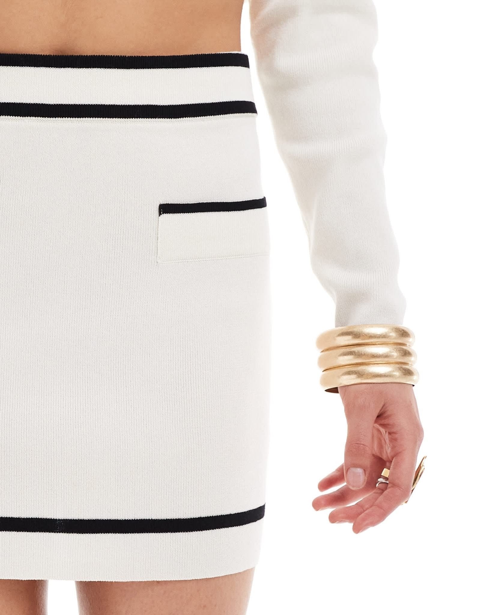 Vero Moda fine knit contrast mini skirt co - ord in monochrome - ASOS Sample Sale EU Store