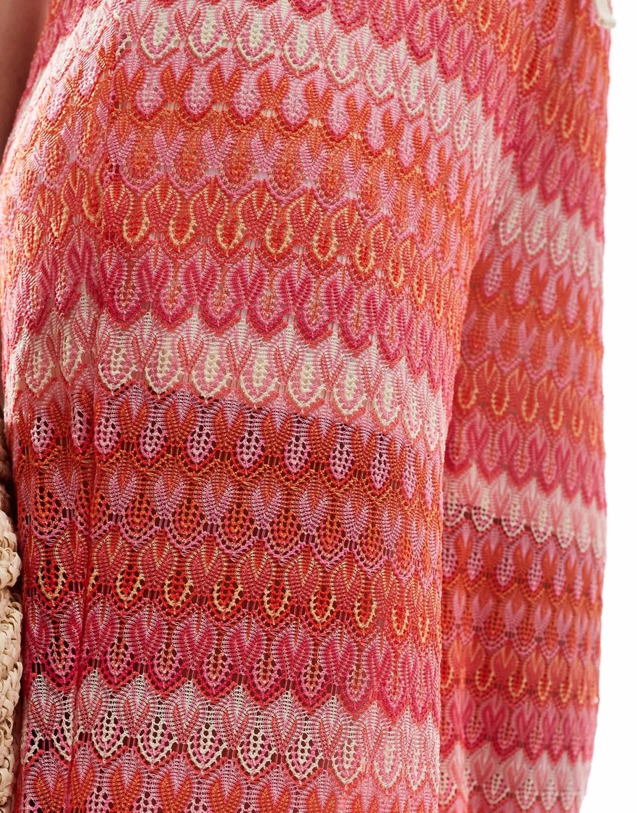 Vero Moda lace beach trouser in pink chevron print - ASOS Sample Sale EU Store
