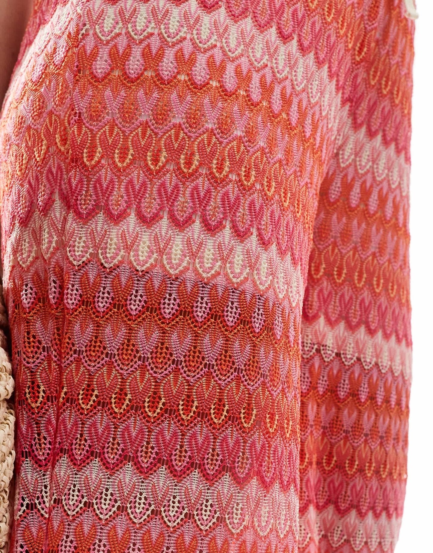 Vero Moda lace beach trouser in pink chevron print - ASOS Sample Sale EU Store