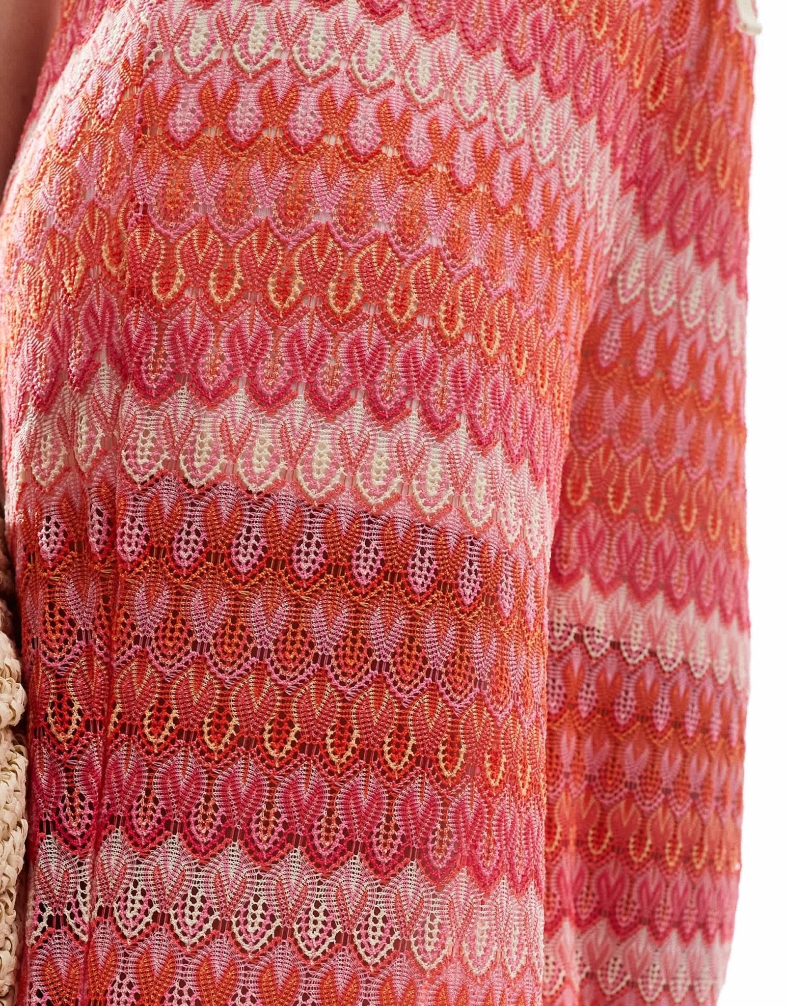 Vero Moda lace beach trouser in pink chevron print - ASOS Sample Sale EU Store
