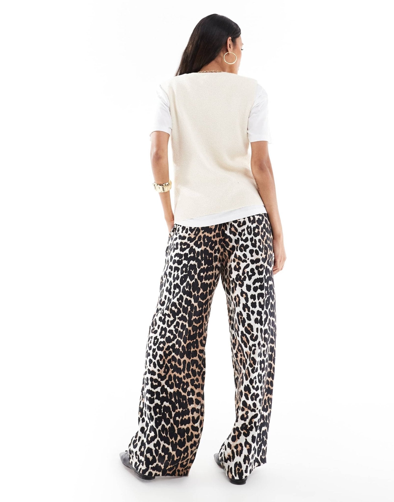 Vero Moda Maternity wide leg pull on trousers in leopard print - MULTI - ASOS Sample Sale EU Store