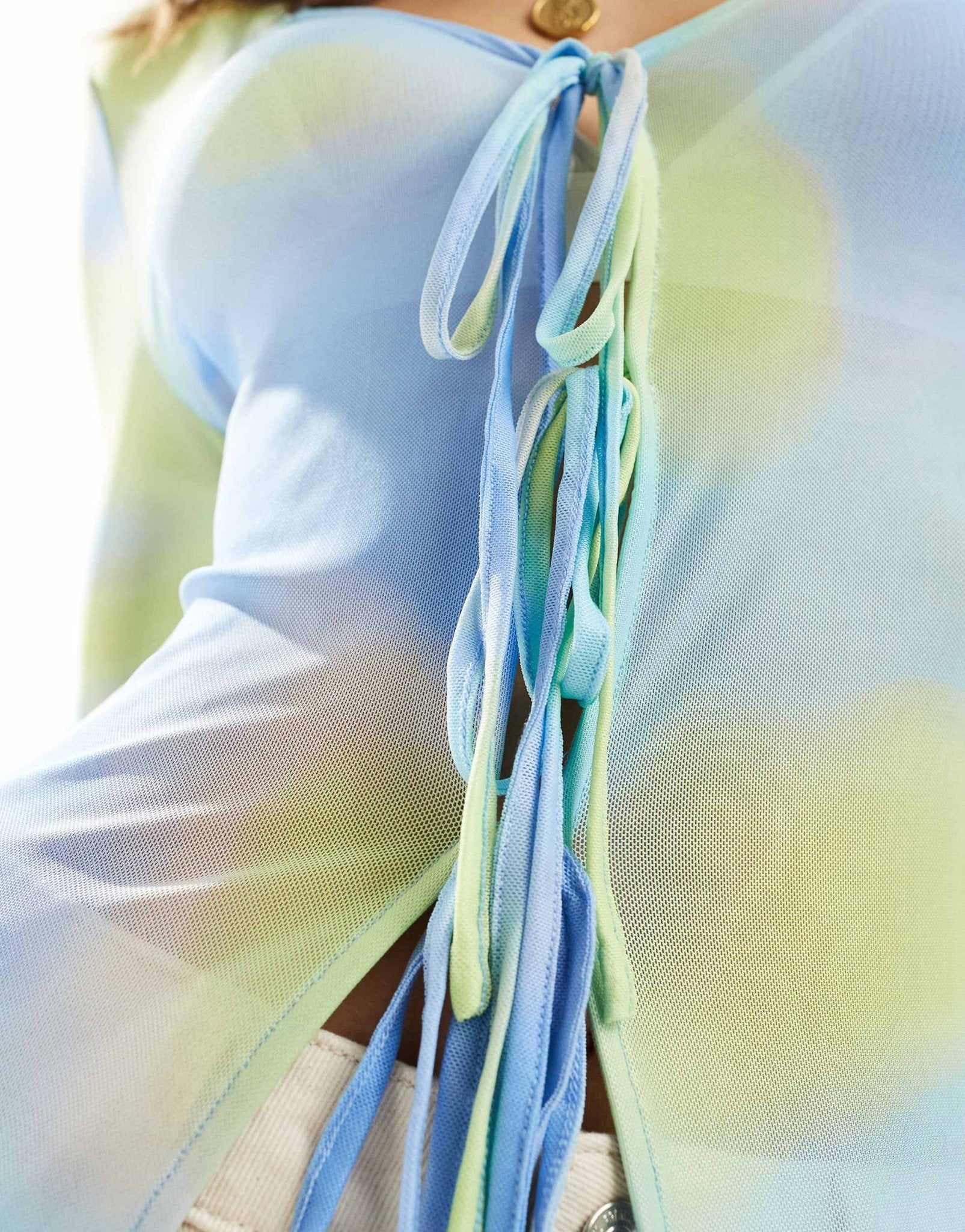 Vero Moda mesh maxi kimono in pastel ombre print - ASOS Sample Sale EU Store
