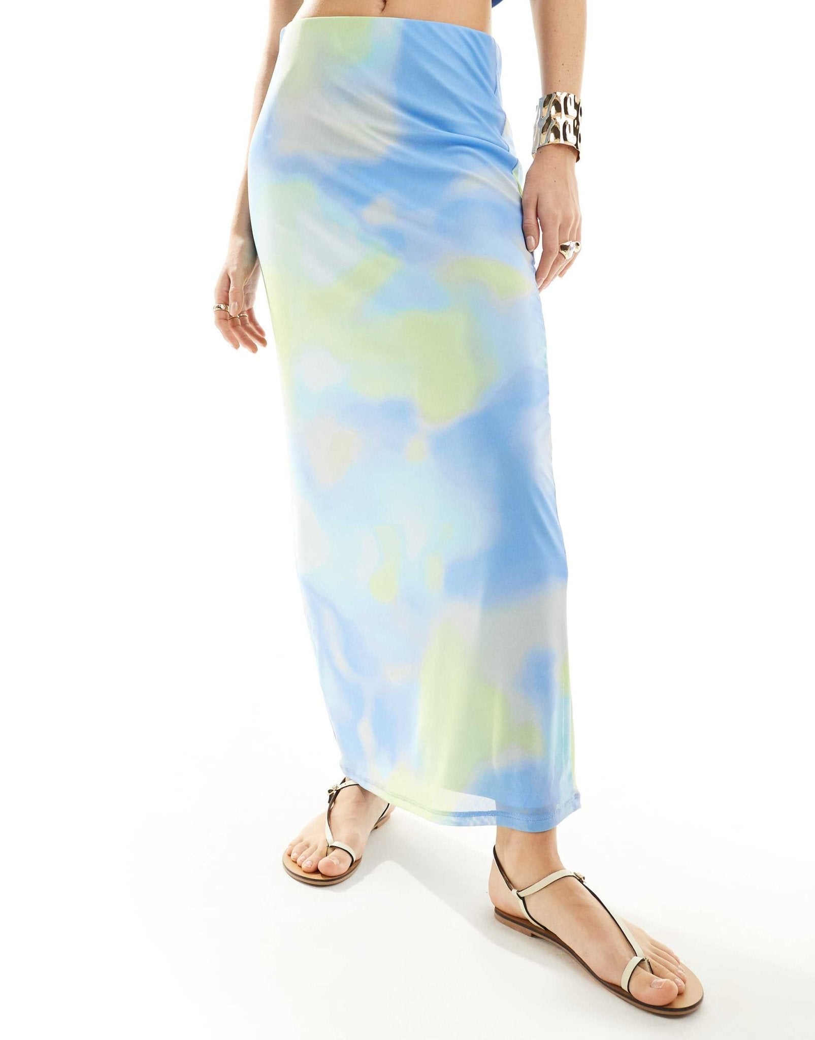 Vero Moda mesh midi skirt co - ord in pastel ombre print - ASOS Sample Sale EU Store