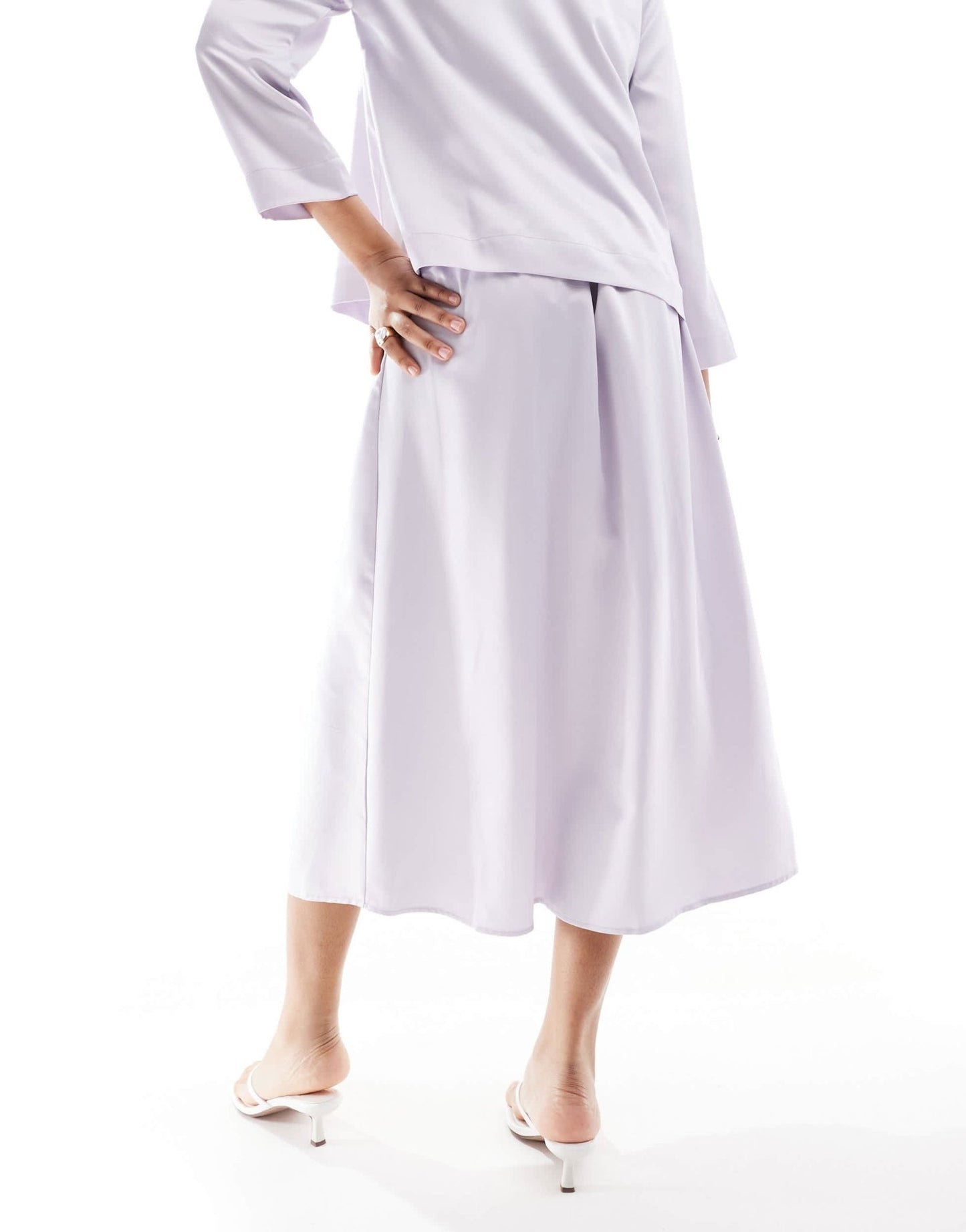 Vero Moda midi skirt with embellished bow in lavender blue - ASOS Sample Sale EU Store