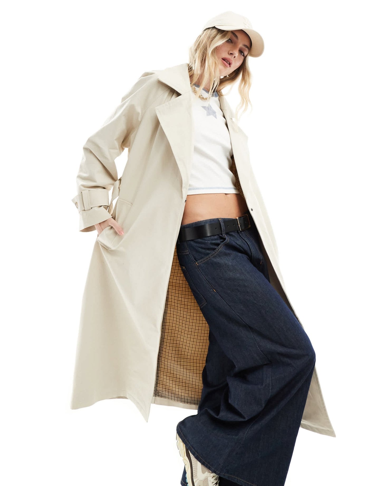 Vero Moda premium belted trench coat in sand - ASOS Sample Sale EU Store