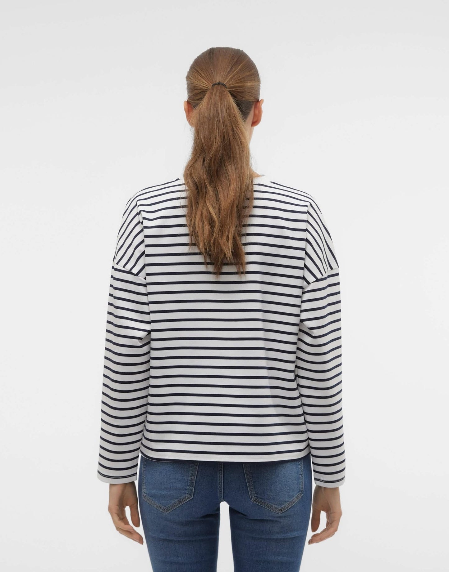 Vero Moda raglan jersey top with long sleeves in navy stripe - ASOS Sample Sale EU Store