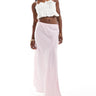 Vero Moda seam detail fluid maxi skirt in light pink