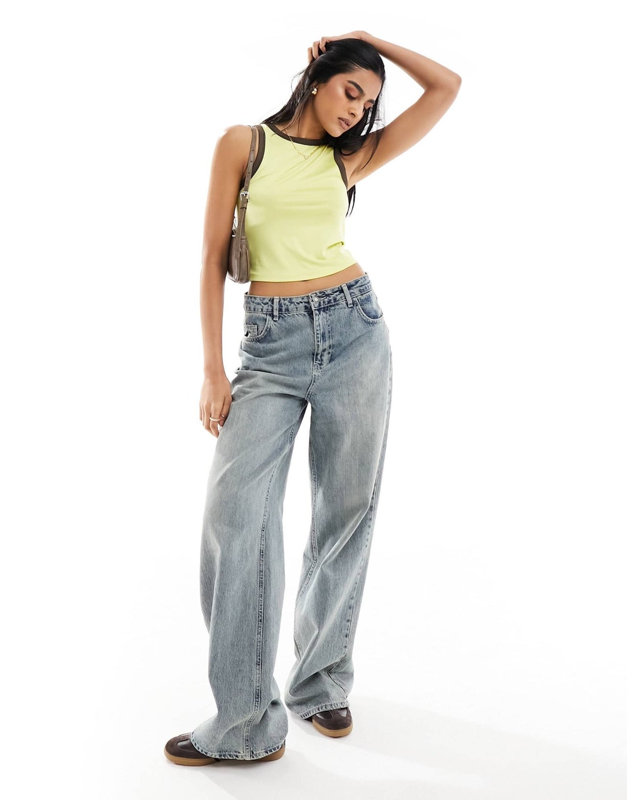 Vero Moda sporty tank top with contrast trim in yellow - ASOS Sample Sale EU Store