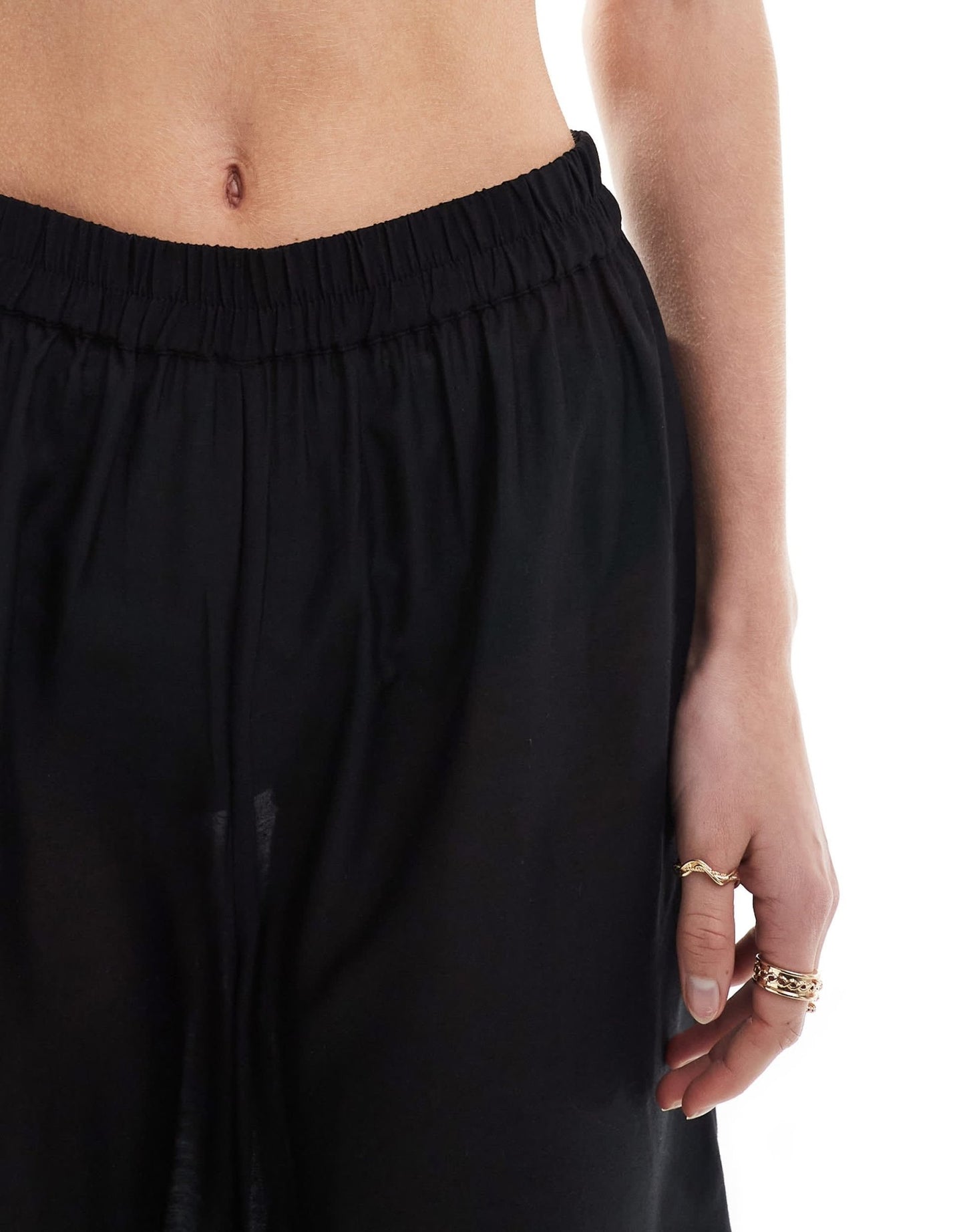 Vero Moda Tall beach trouser in black - ASOS Sample Sale EU Store