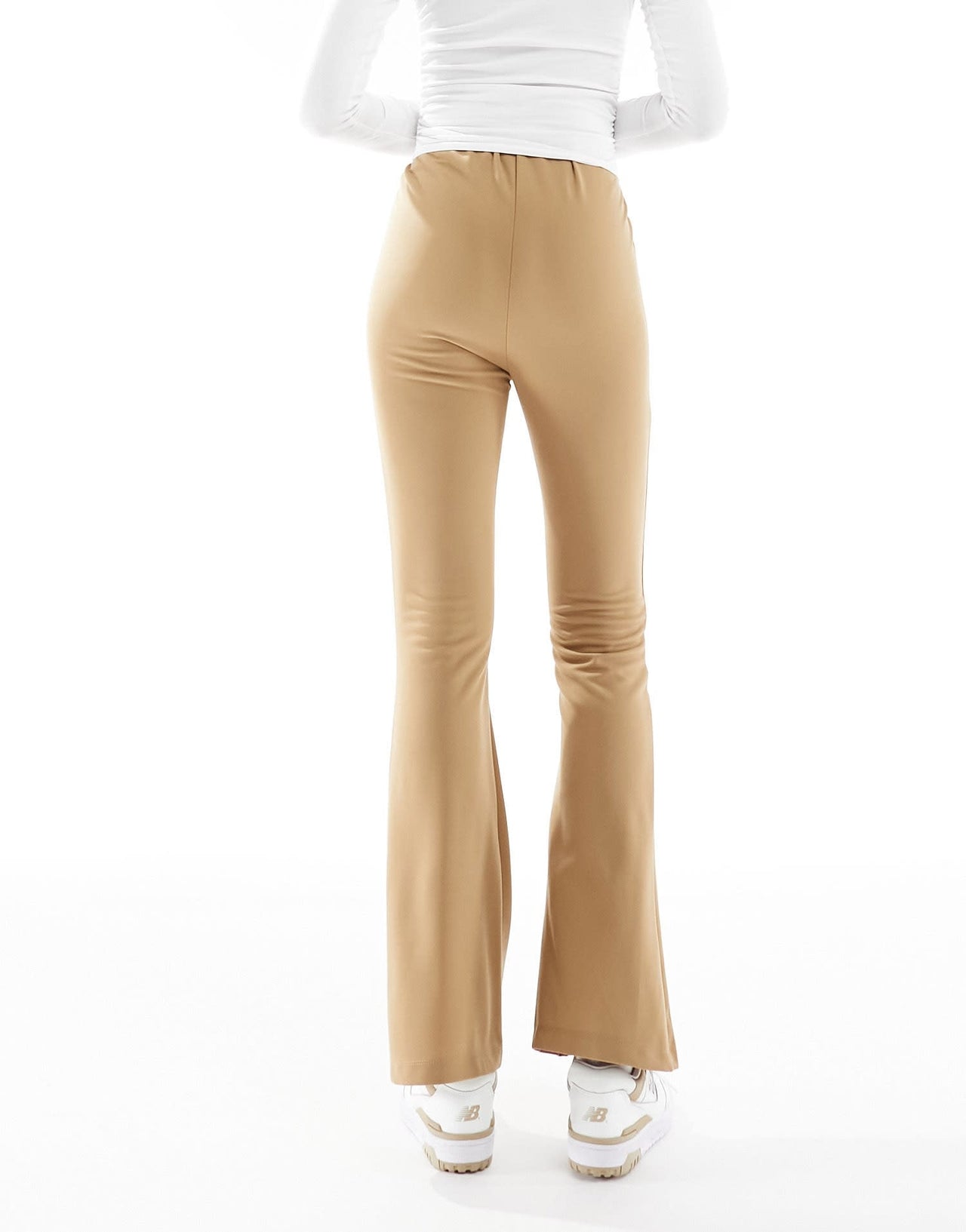 Vero Moda Tall jersey flare trouser in beige - ASOS Sample Sale EU Store