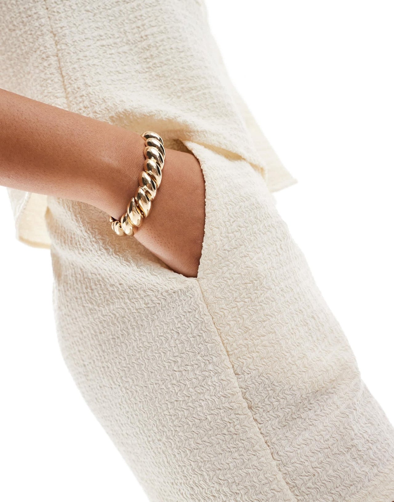 Vero Moda textured jersey shorts co - ord in off white - ASOS Sample Sale EU Store