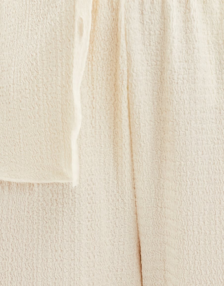 Vero Moda textured jersey trouser co - ord in cream - ASOS Sample Sale EU Store