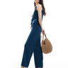 Ensemble pantalon en jersey texturé Vero Moda en marine